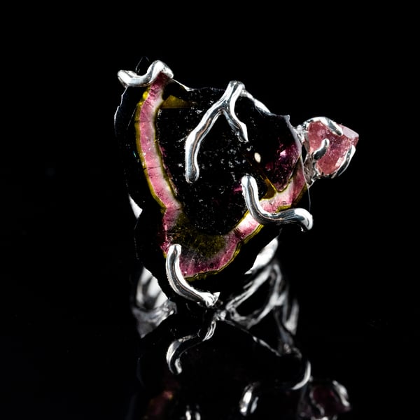 Каблучка з турмаліном