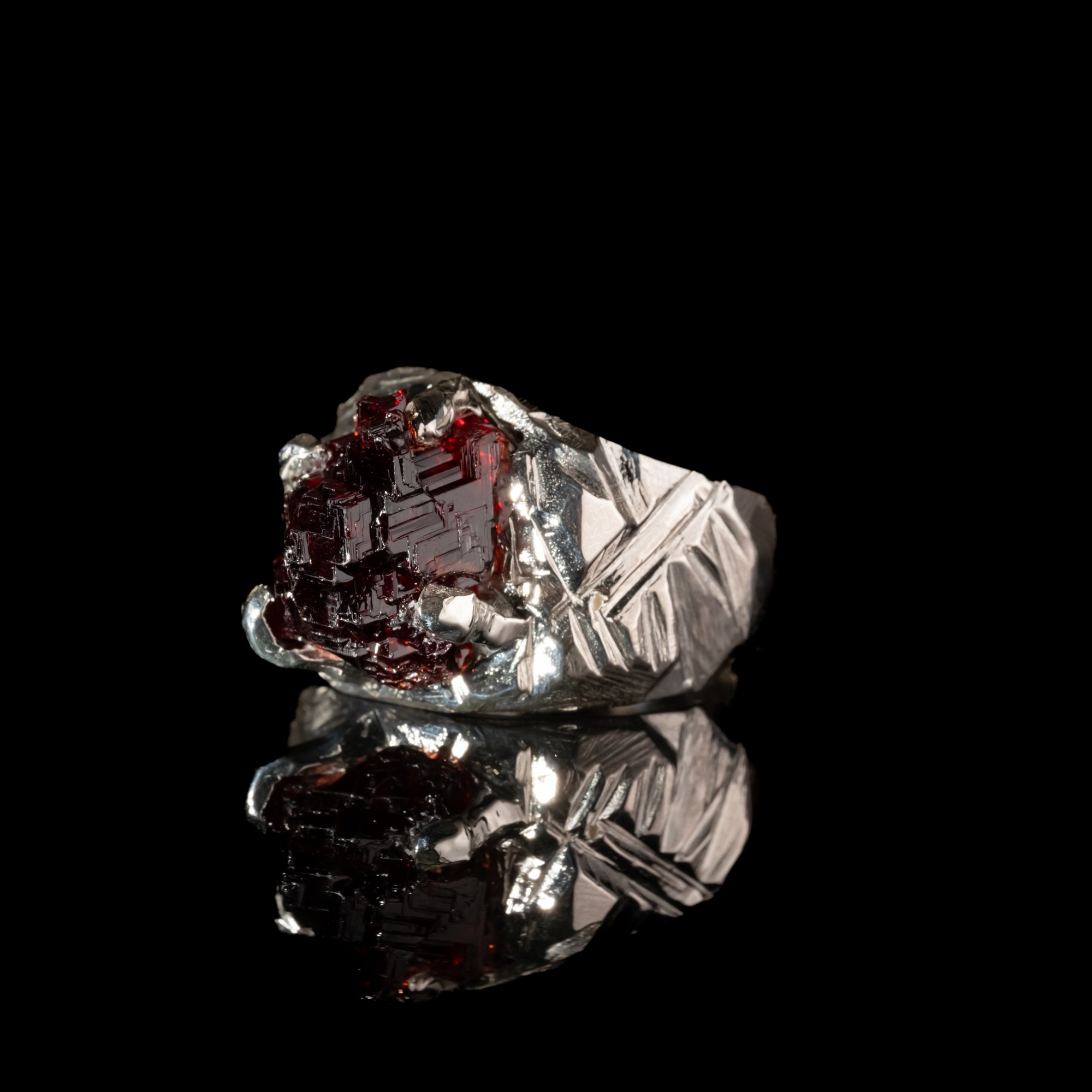 Каблучка з гранатом - зображення 2