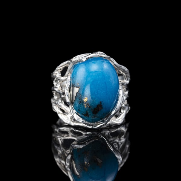 Каблучка з бірюзою