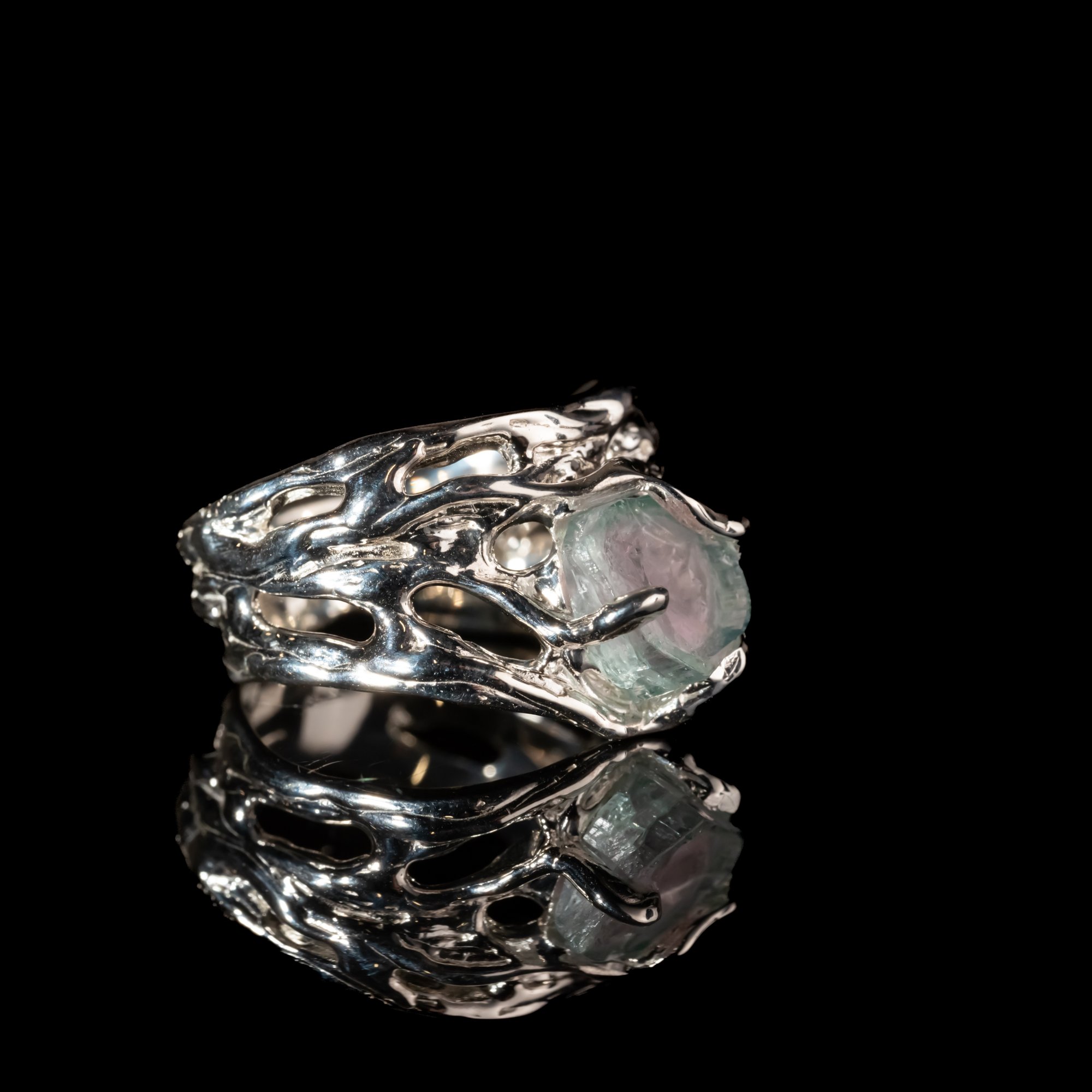 Каблучка з кавуновим турмаліном - зображення 2