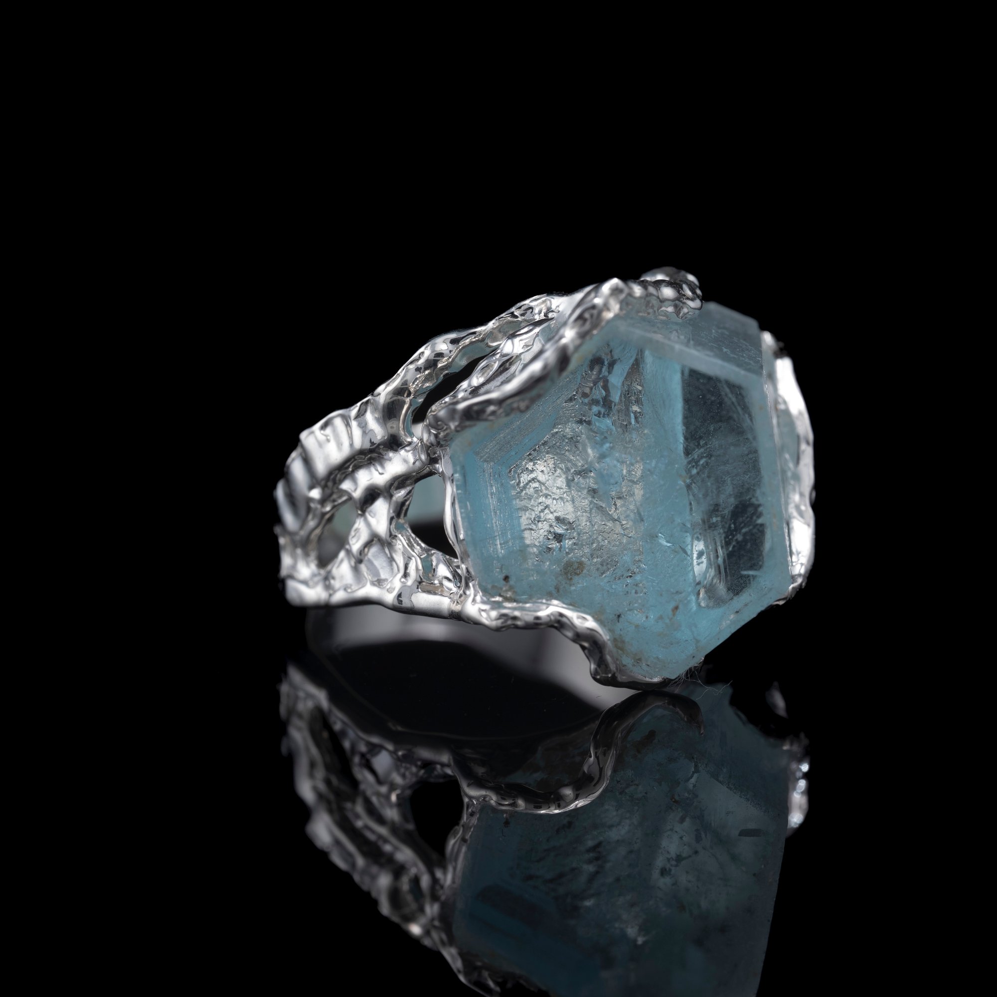 Каблучка з аквамарином - зображення 3