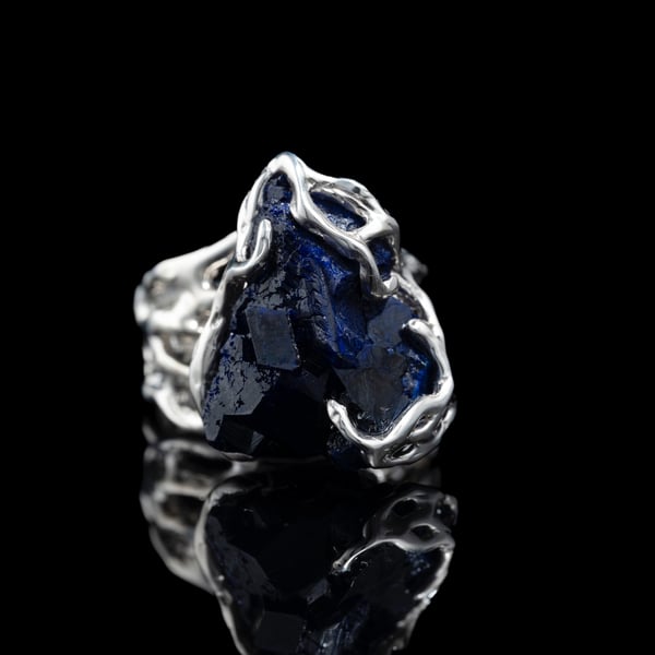 Каблучка з азуритом