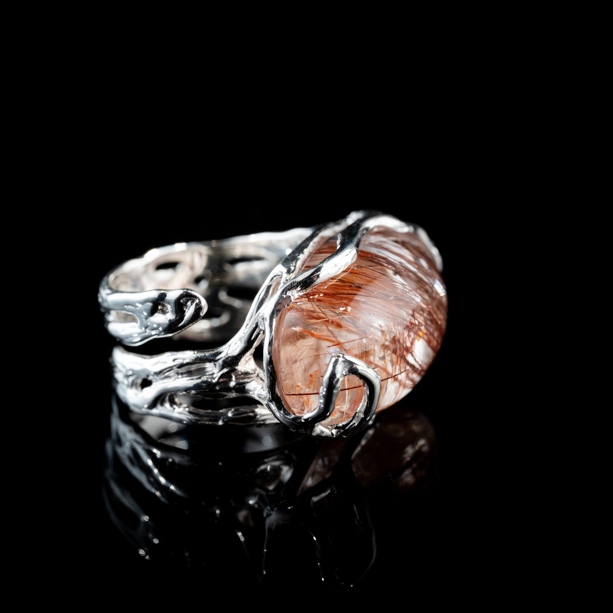 Каблучка з рутилованим кварцом - зображення 3