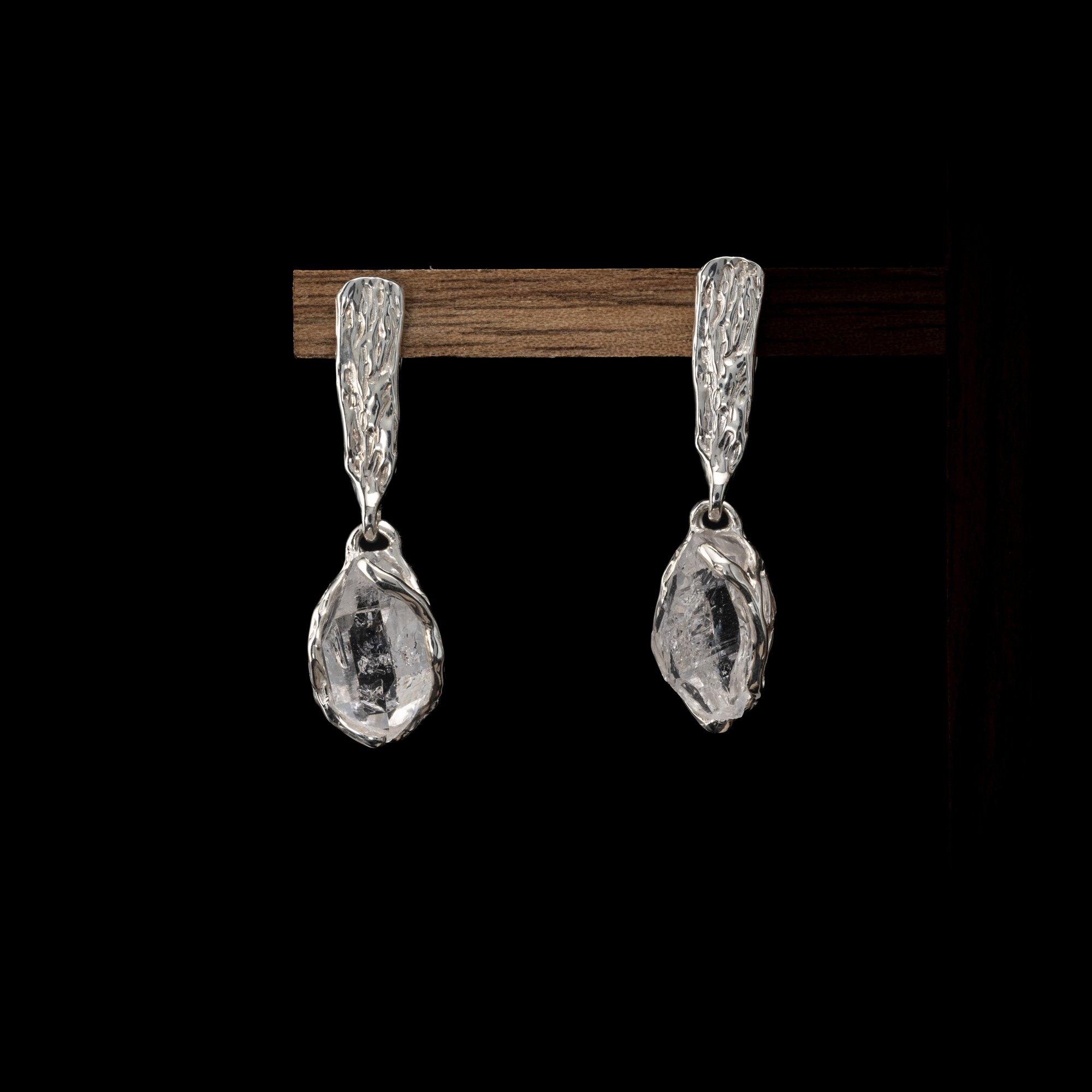 Сережки з гірським кришталем