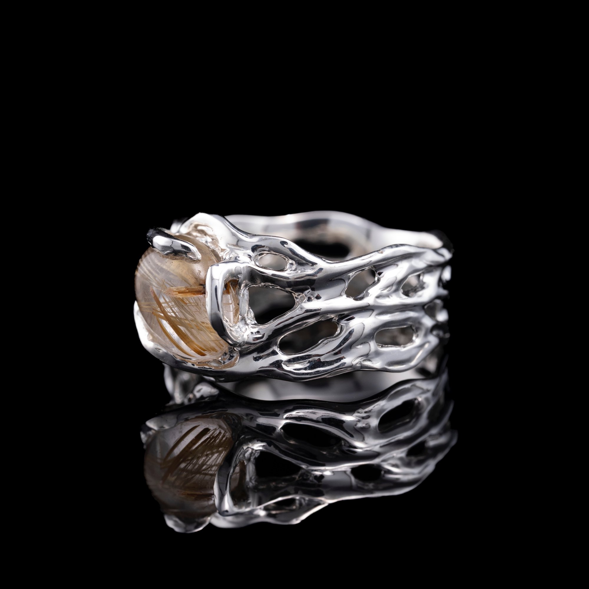 Каблучка з кварцом з включенням рутилу - зображення 2