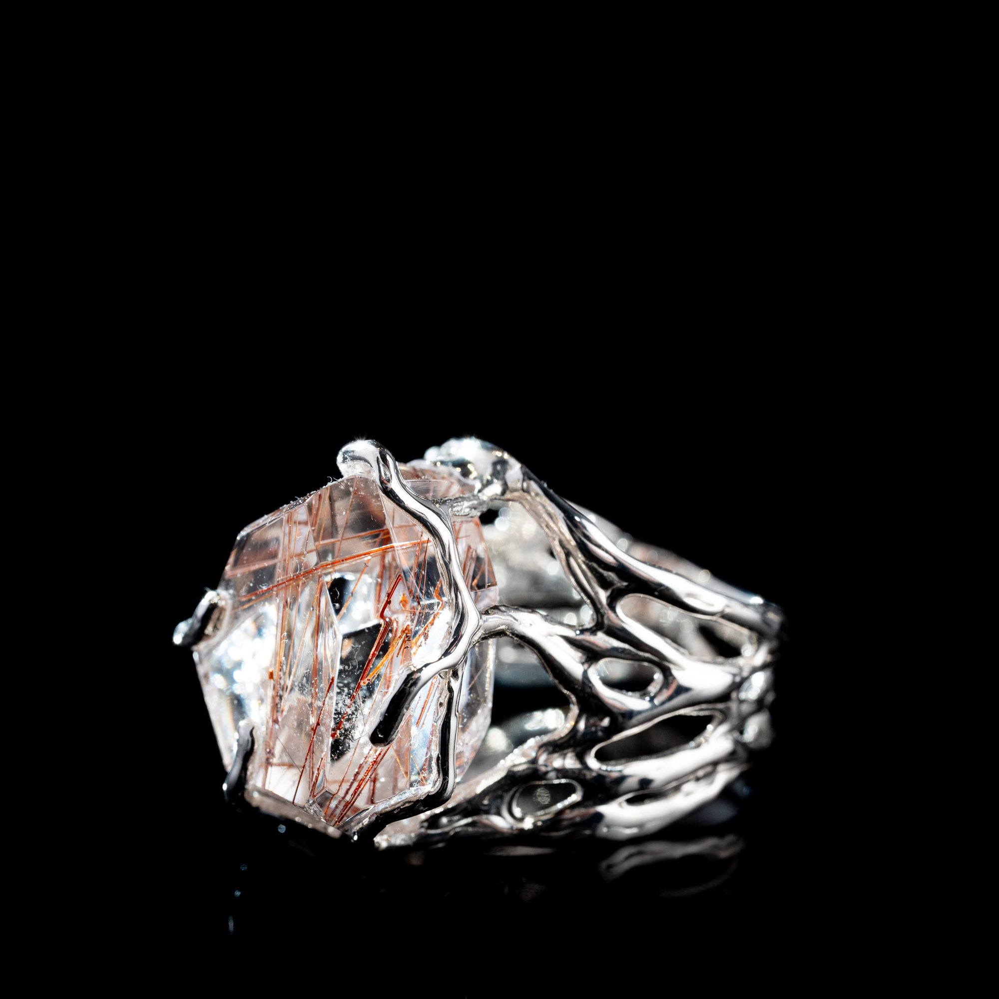 Каблучка з рутилованим кварцом - зображення 2