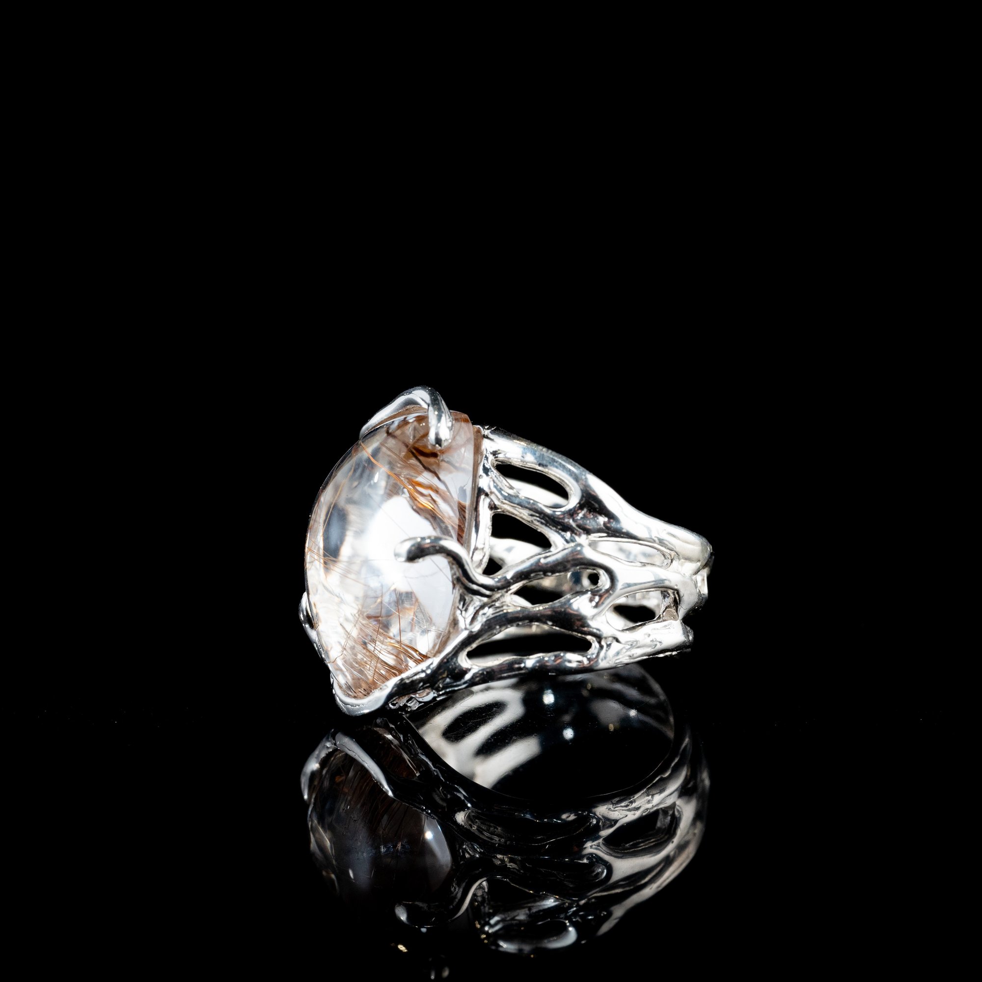 Каблучка з рутилованим кварцом - зображення 2