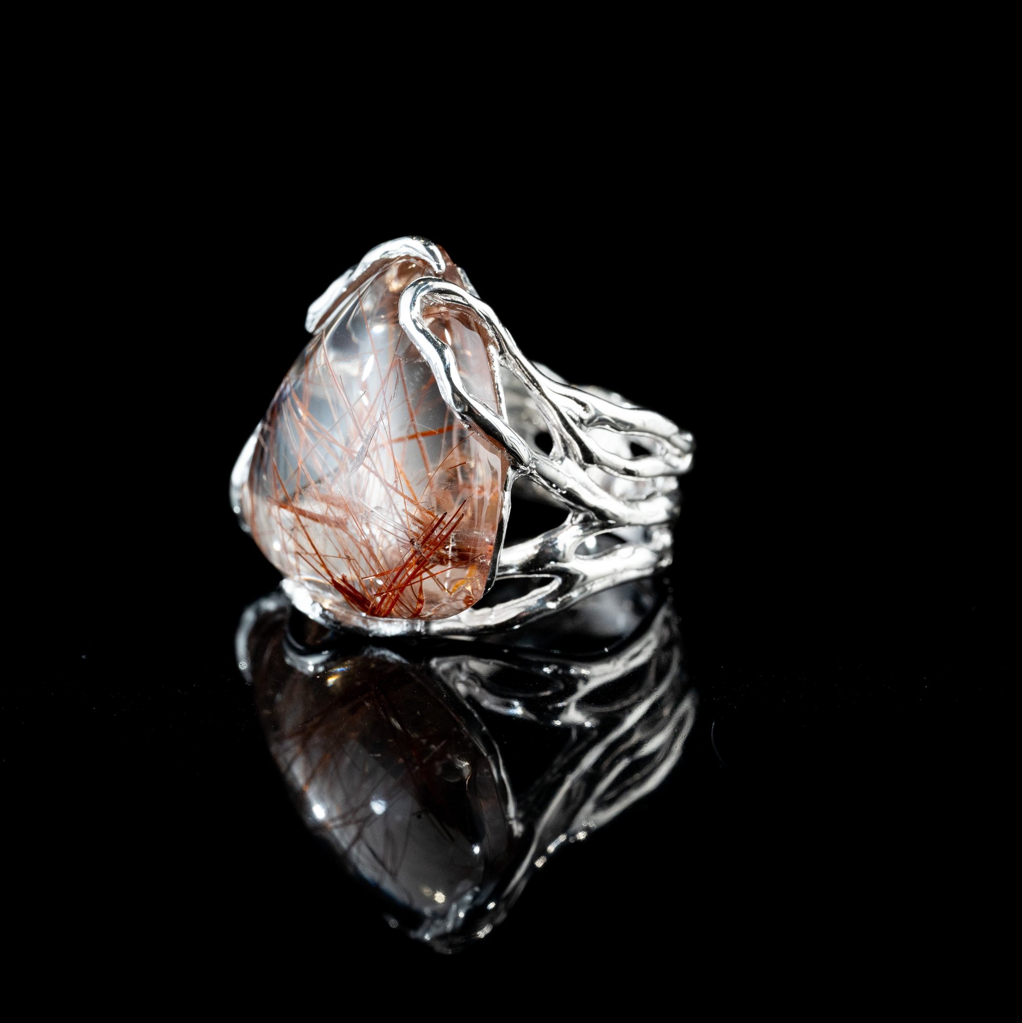 Каблучка з рутилованим кварцом - зображення 3