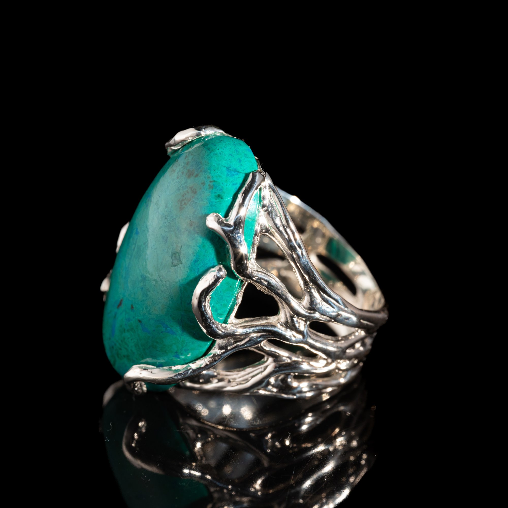 Каблучка з хризоколою - зображення 2