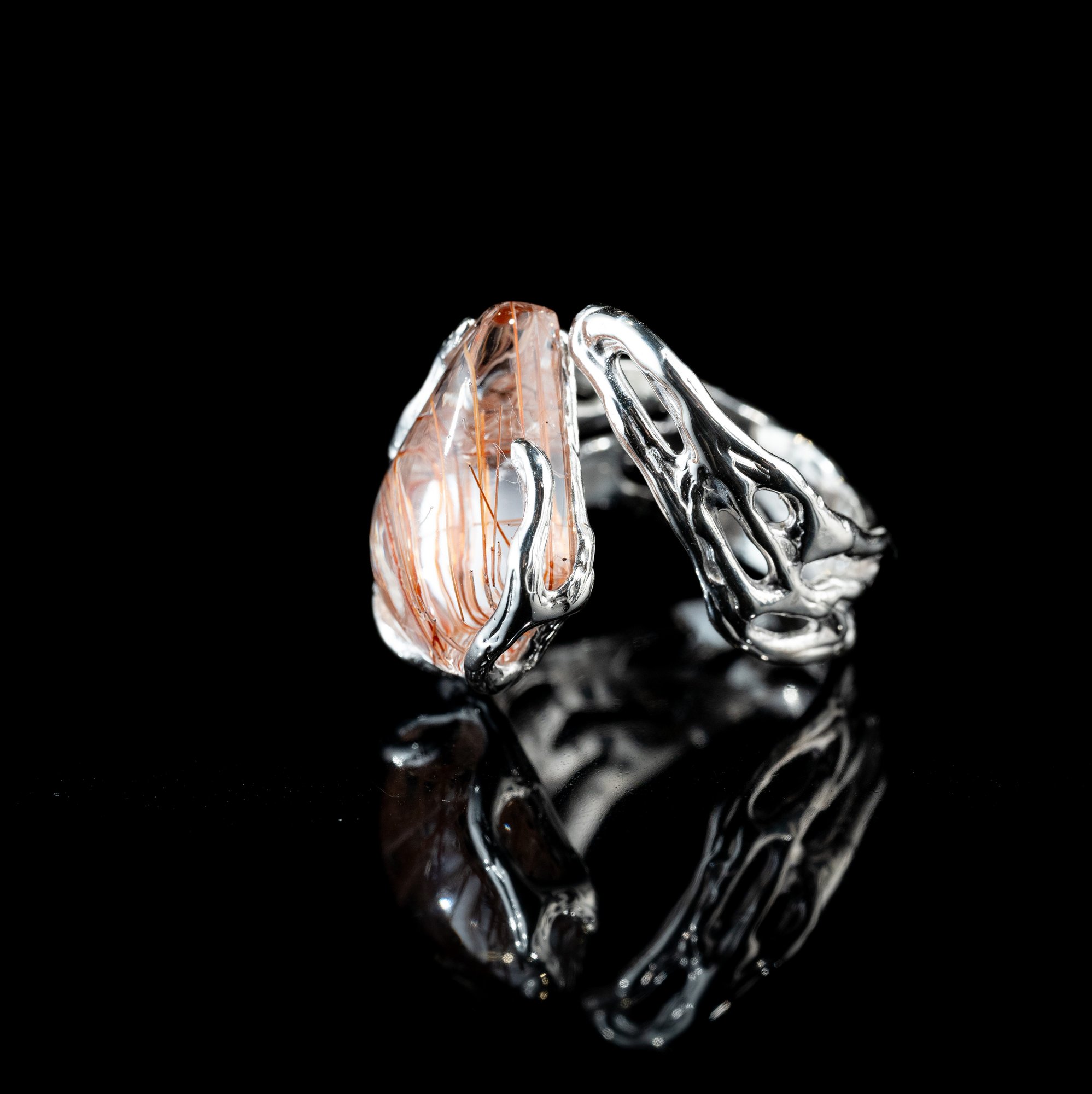 Каблучка з рутилованим кварцом - зображення 2