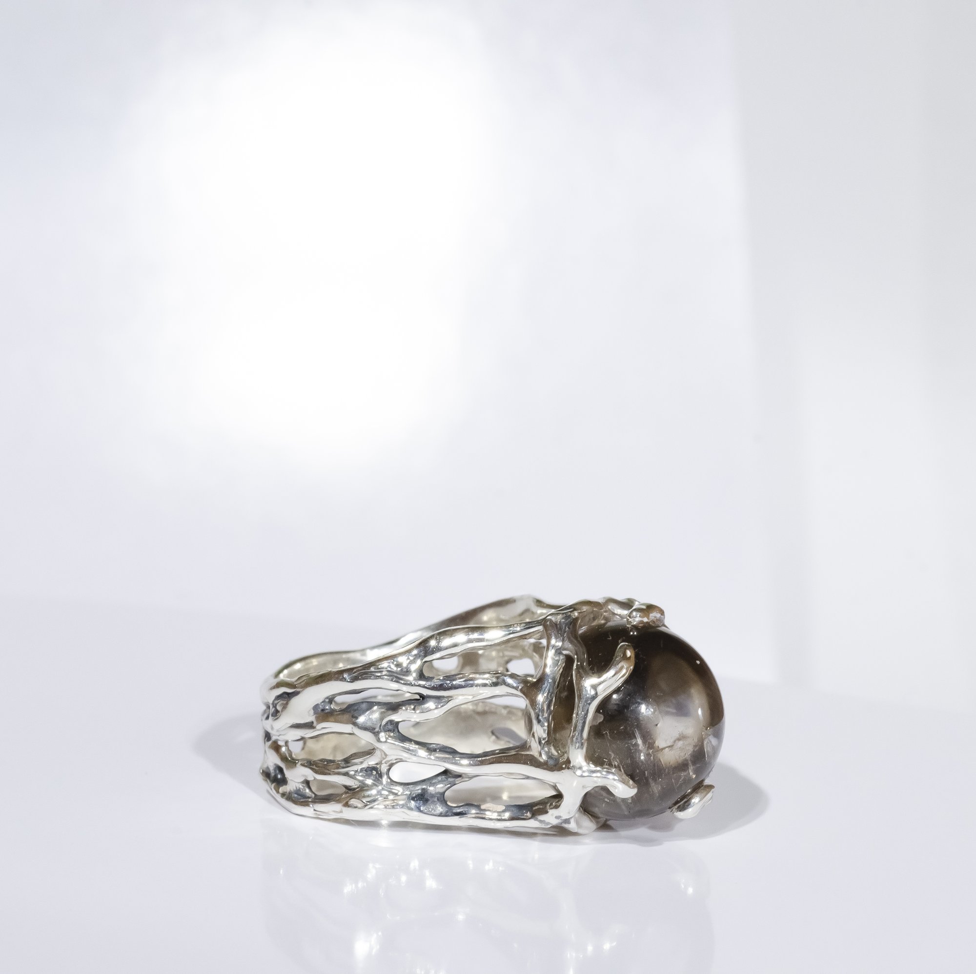 Каблучка з димчастим кварцом - зображення 8