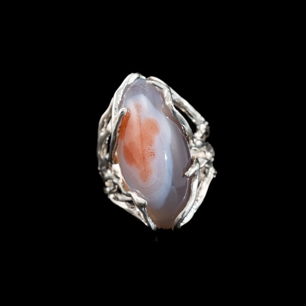 Каблучка з агатом