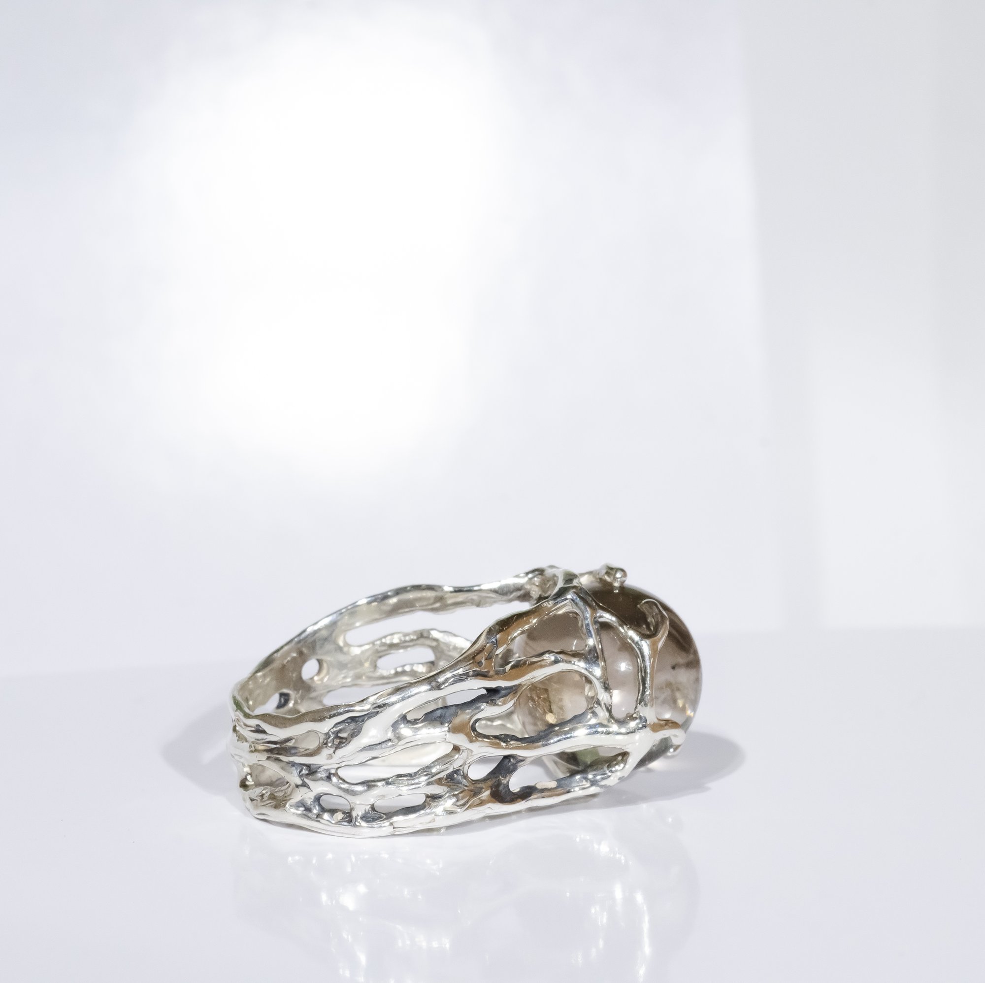 Каблучка з димчастим кварцом - зображення 7