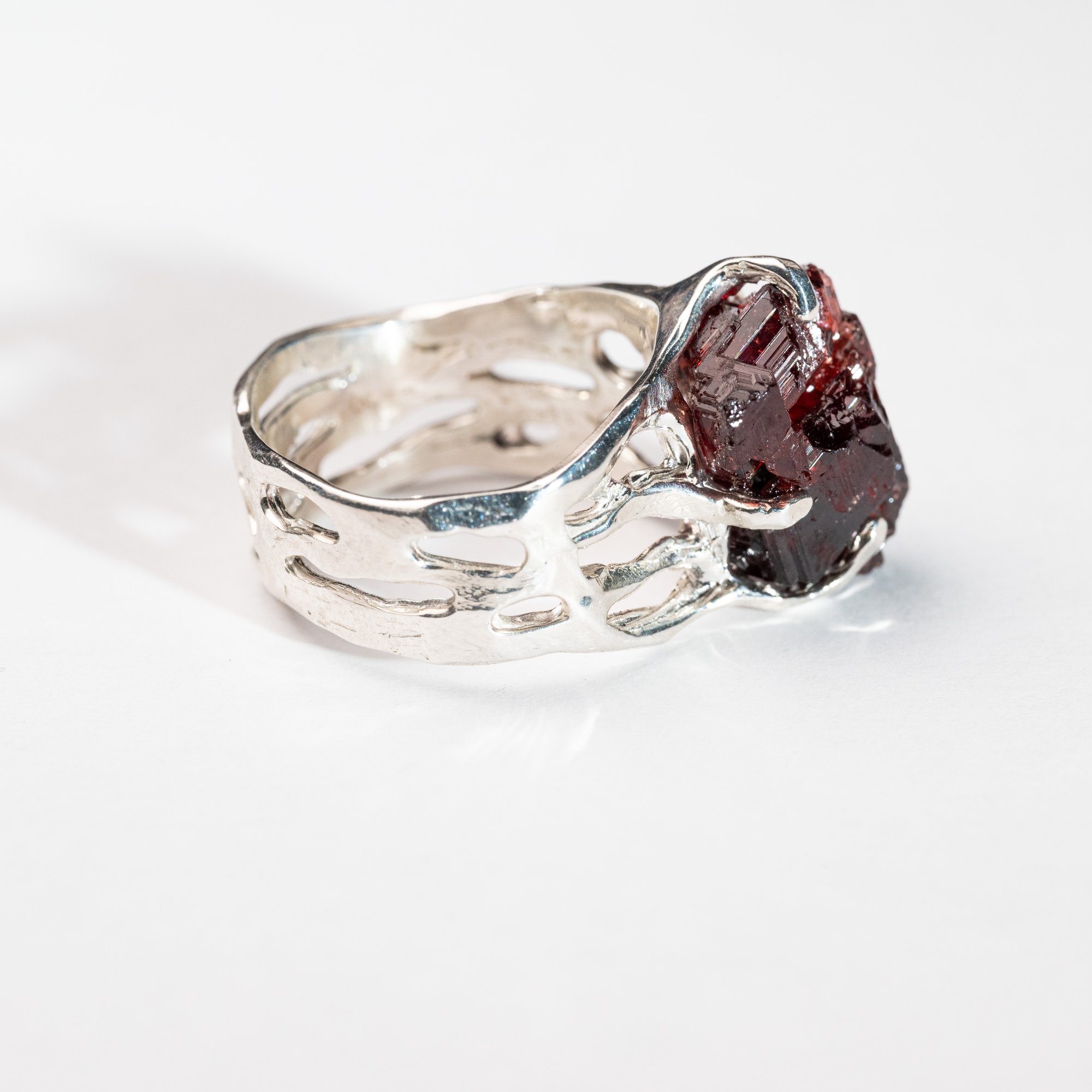 Каблучка з гранатом - зображення 2