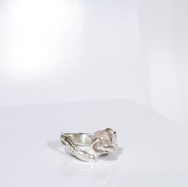 Каблучка з рожевим турмаліном