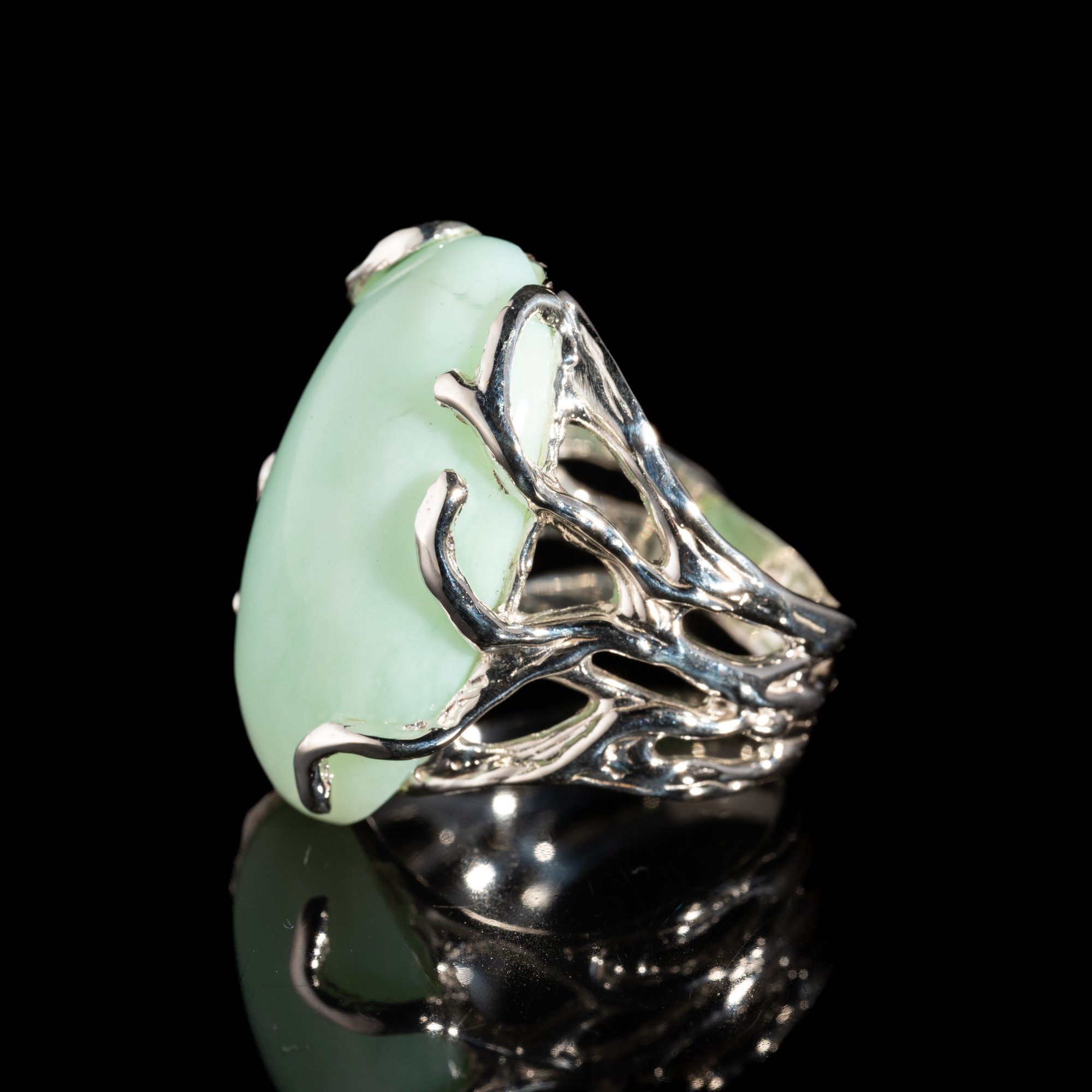 Каблучка з хризопразом - зображення 2