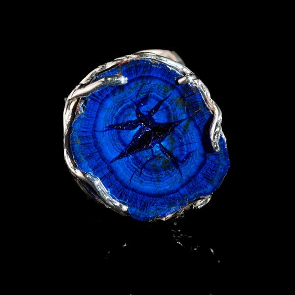 Каблучка з азуритом