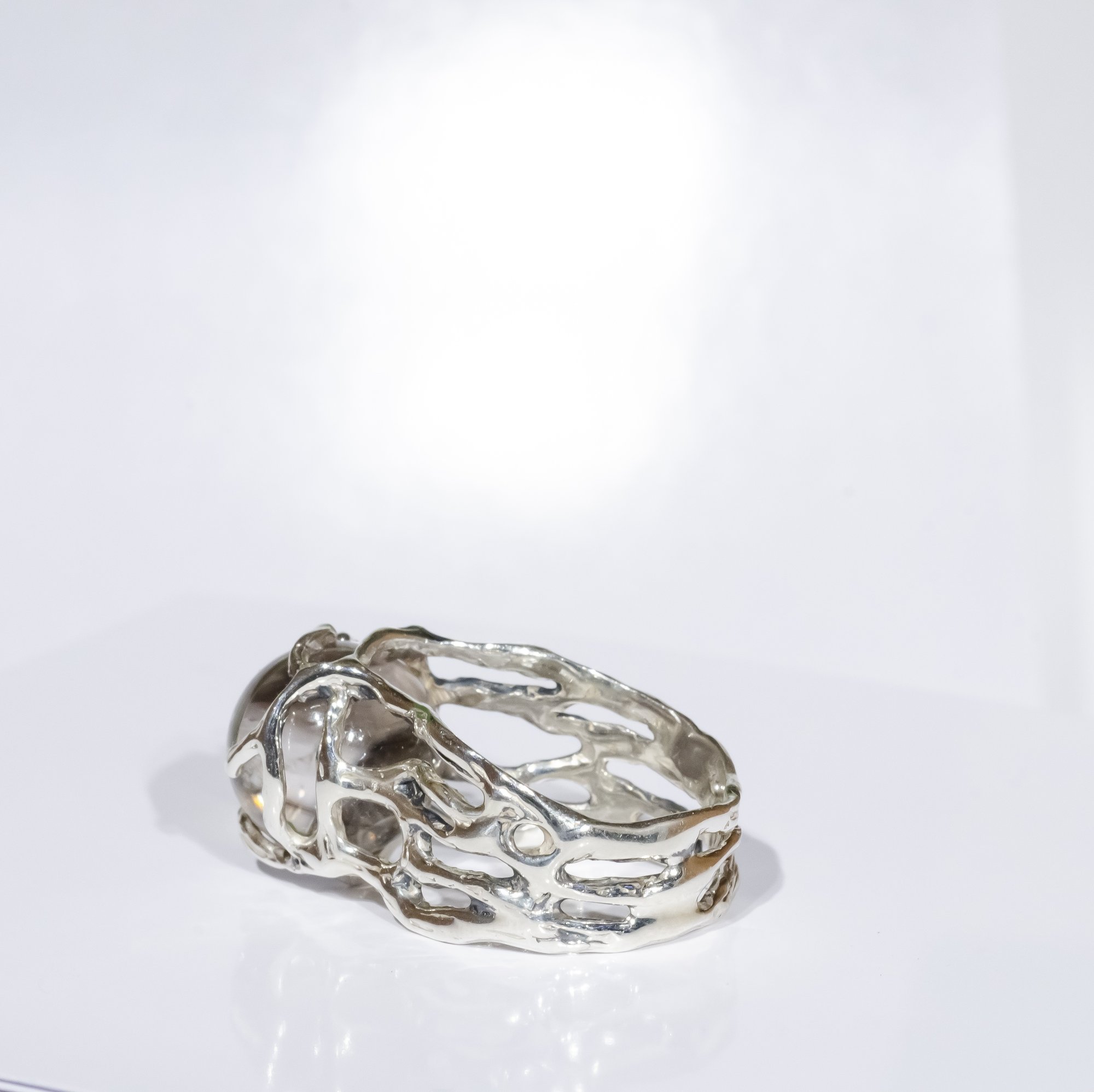 Каблучка з димчастим кварцом - зображення 4