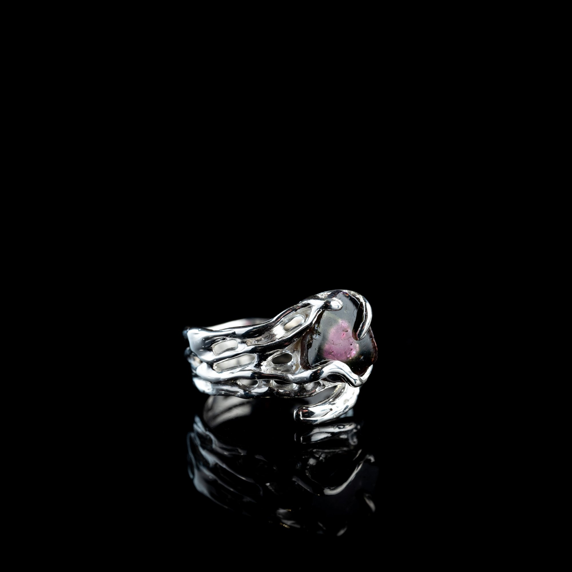 Каблучка з кавуновим турмаліном - зображення 3