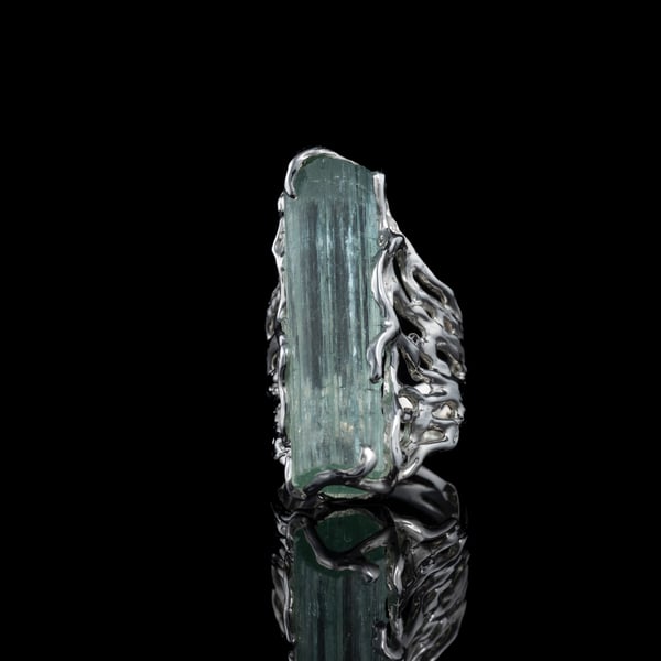 Каблучка з аквамарином