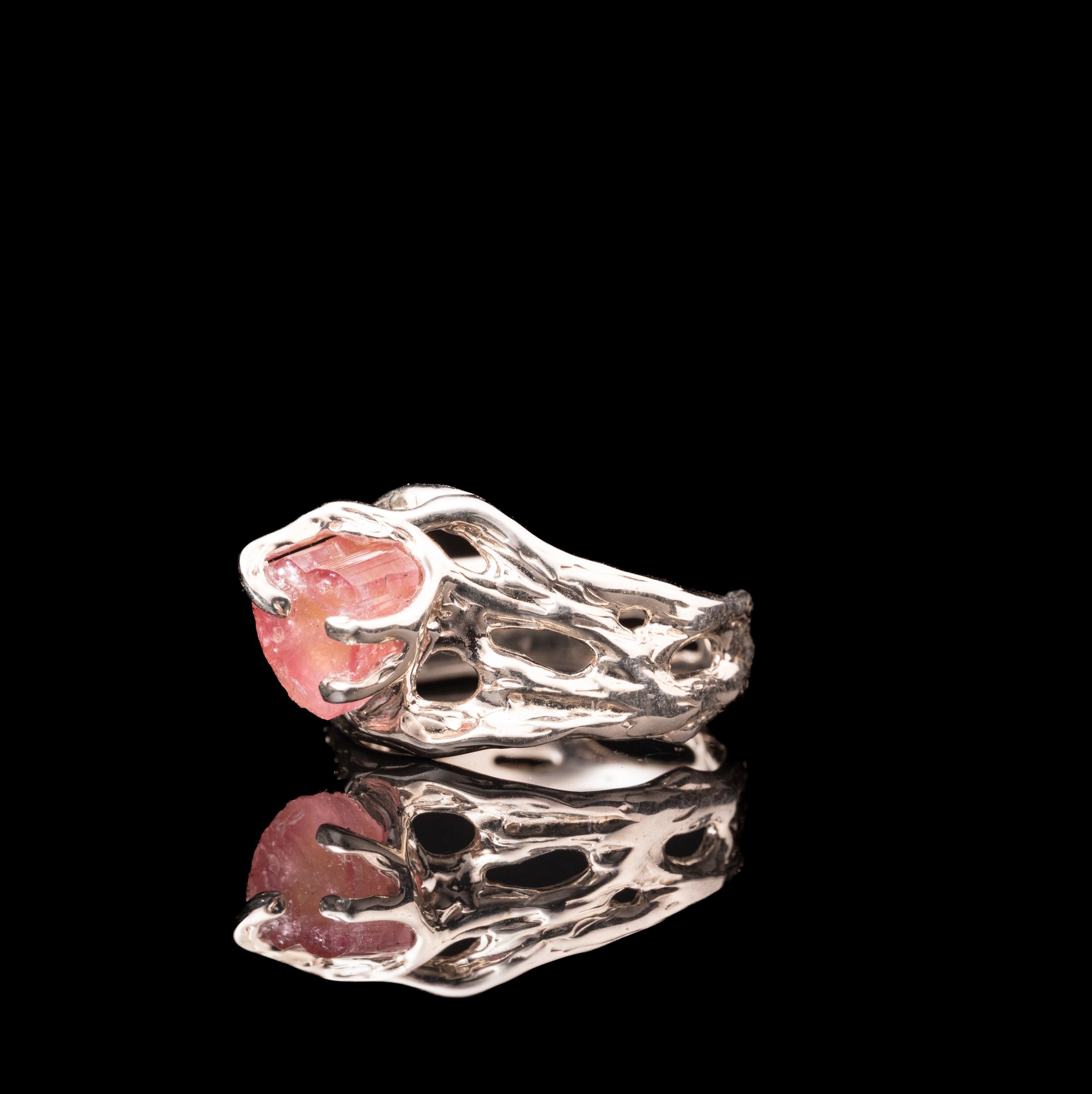 Каблучка з кавуновим турмаліном - зображення 3