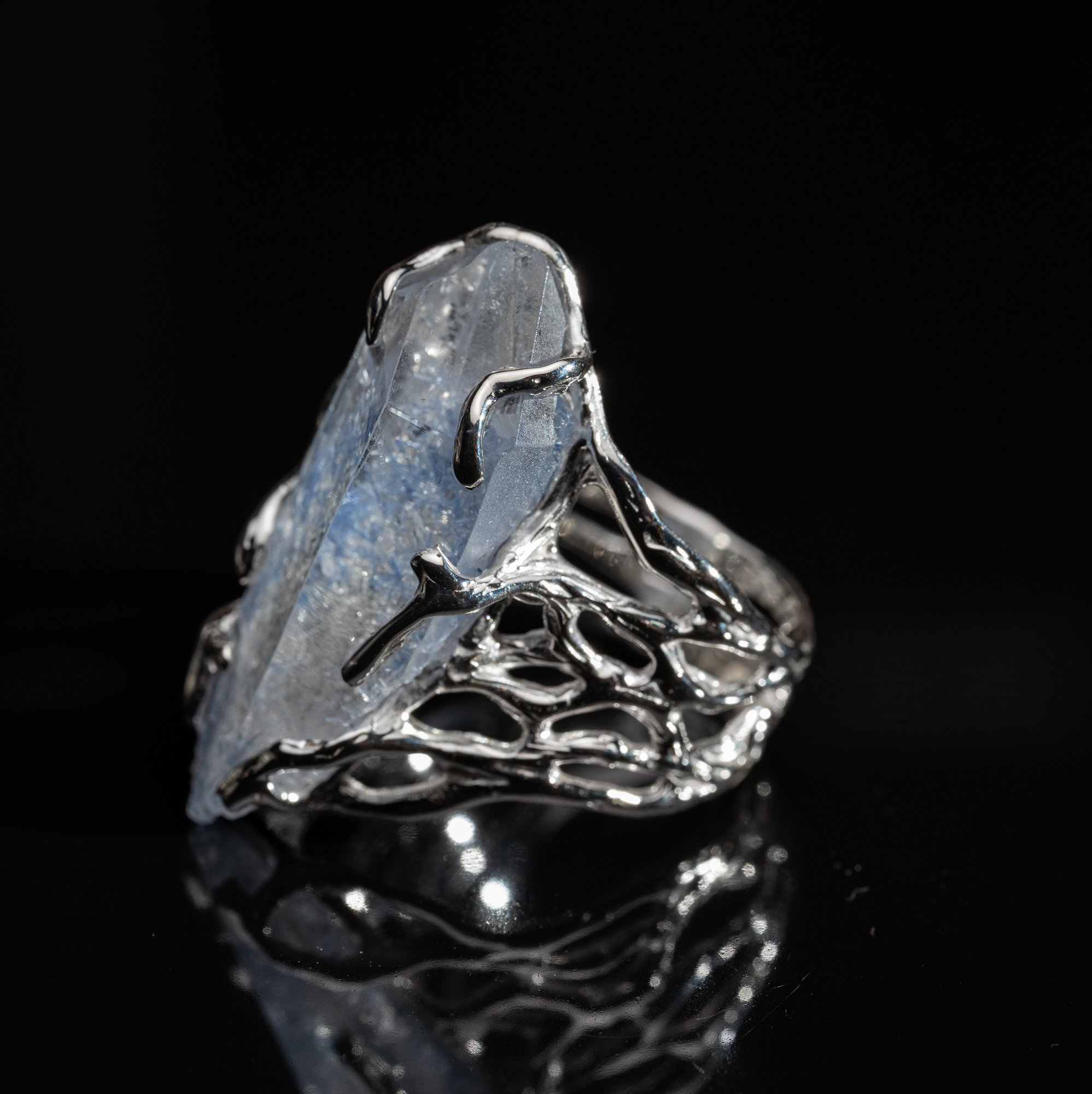 Каблучка з кварцом з включеннями дюмортьєриту - зображення 3