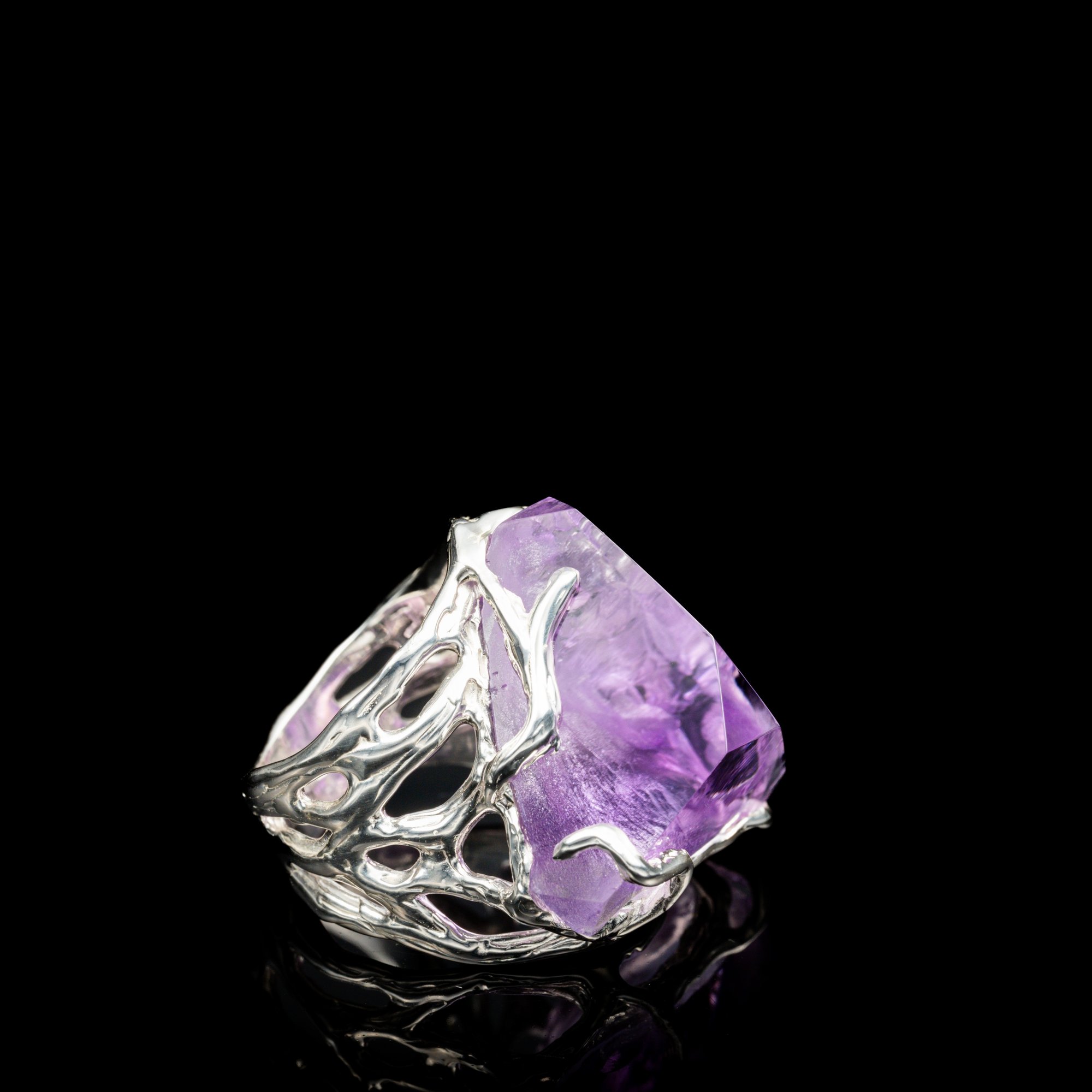 Каблучка з аметистом - зображення 3