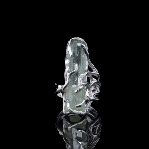 Каблучка з аквамарином