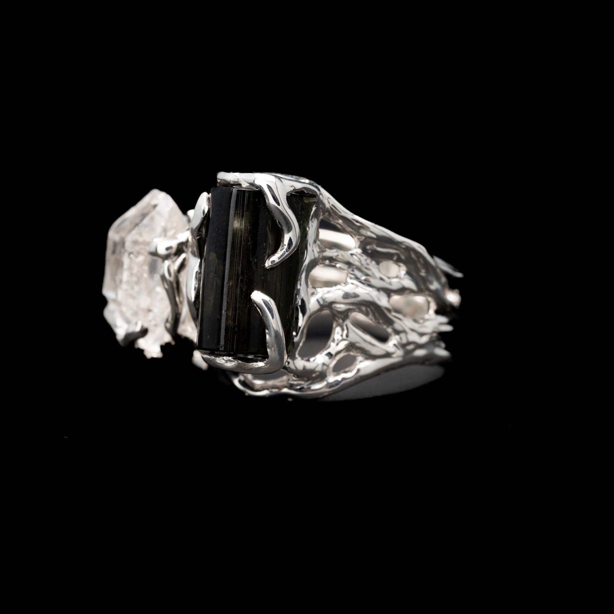 Каблучка з кварцом та верделітом - зображення 3