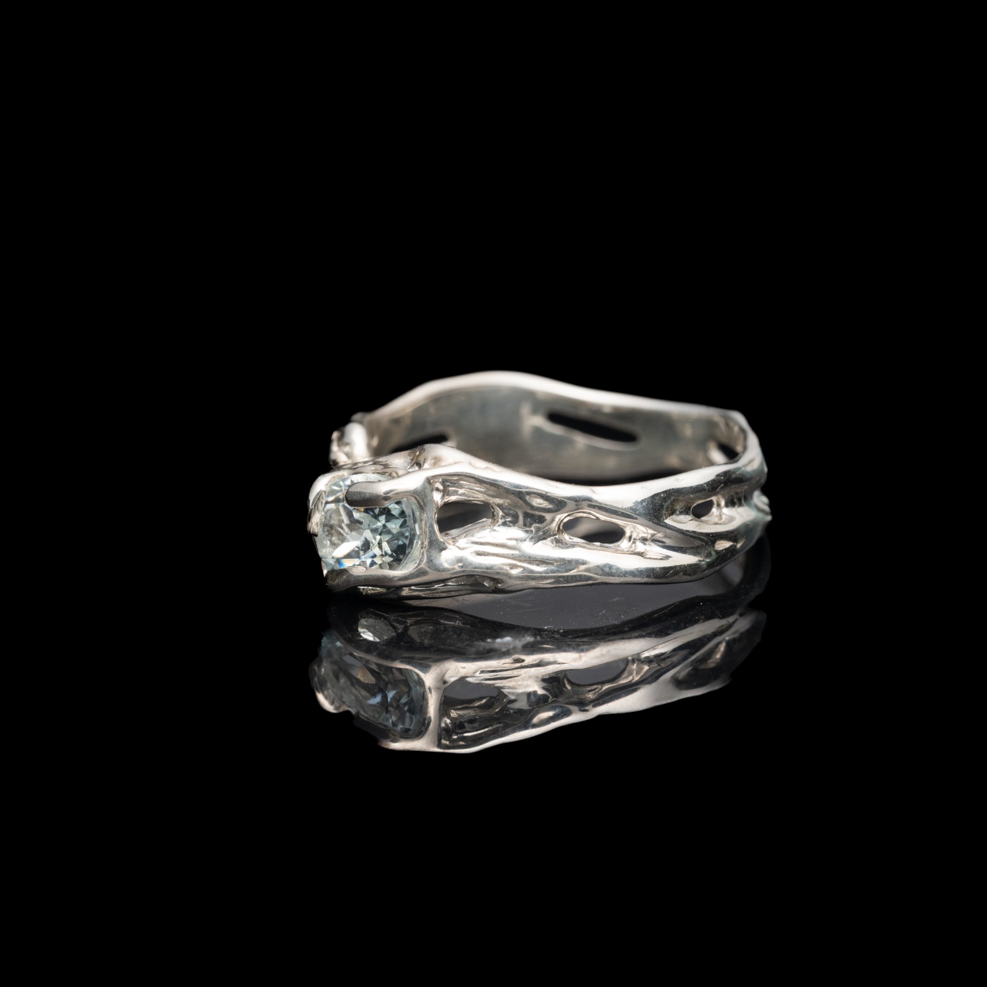 Каблучка з аквамарином - зображення 3