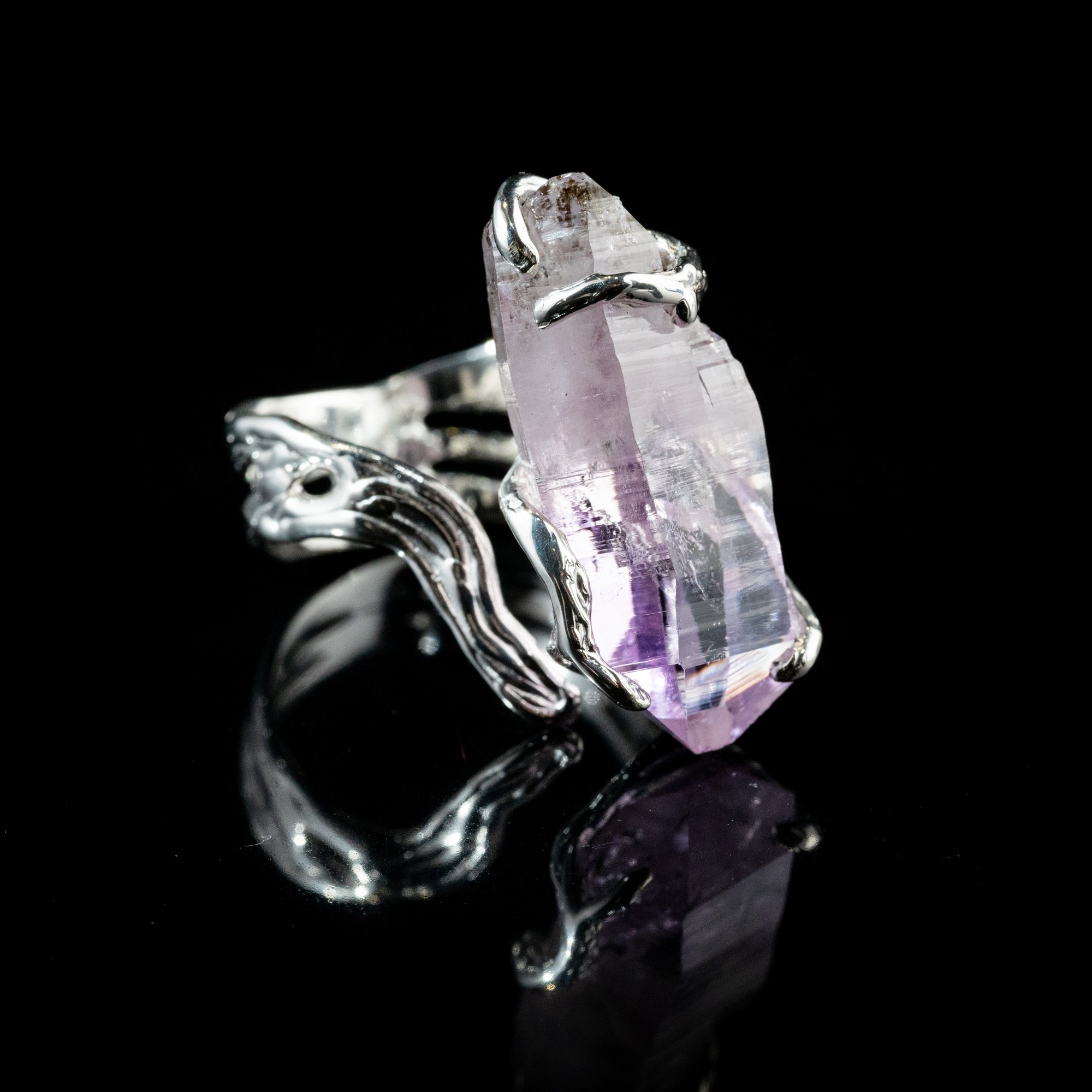 Каблучка з аметистом