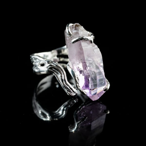 Каблучка з аметистом