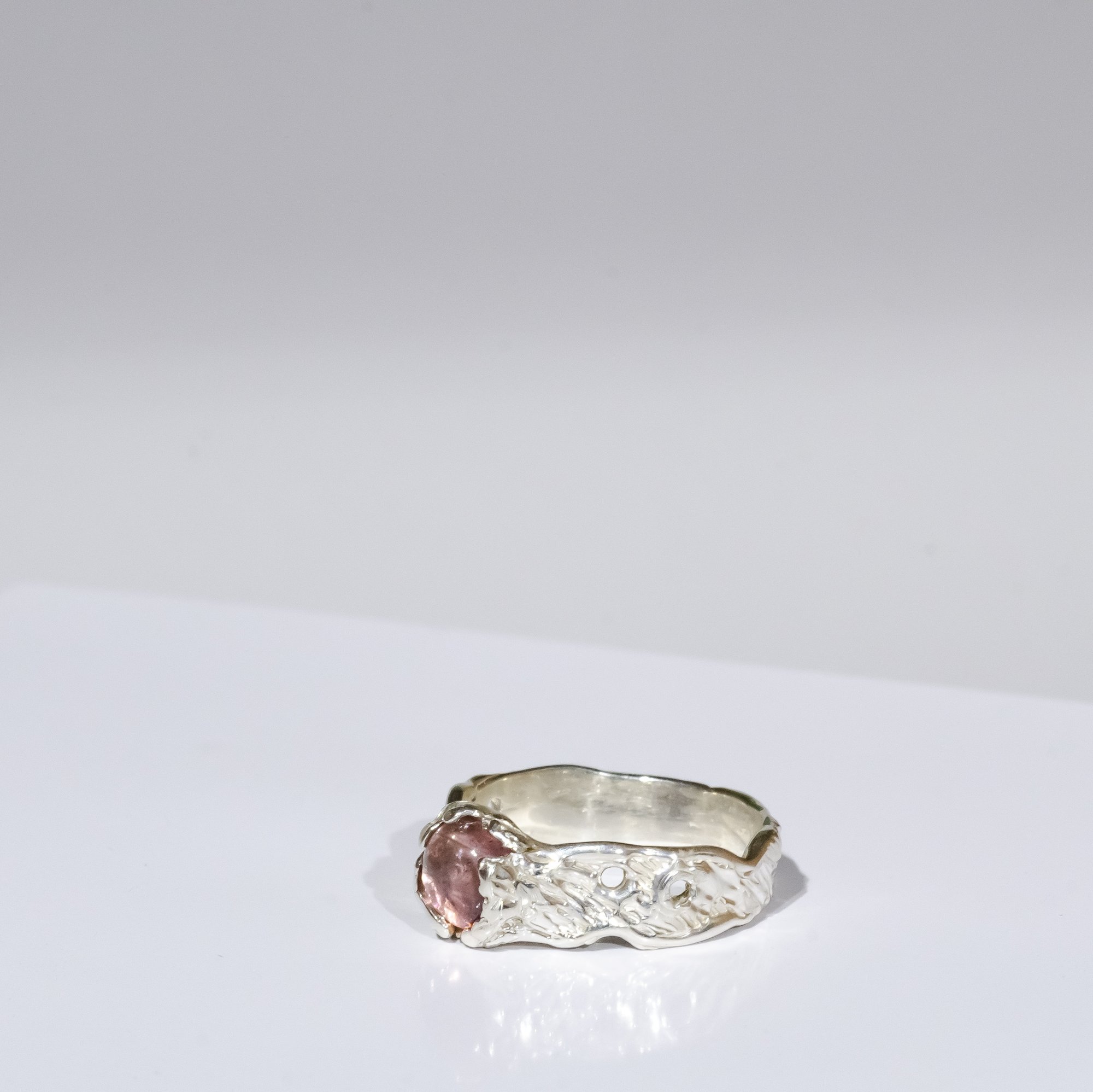 Каблучка з рожевим турмаліном - зображення 2