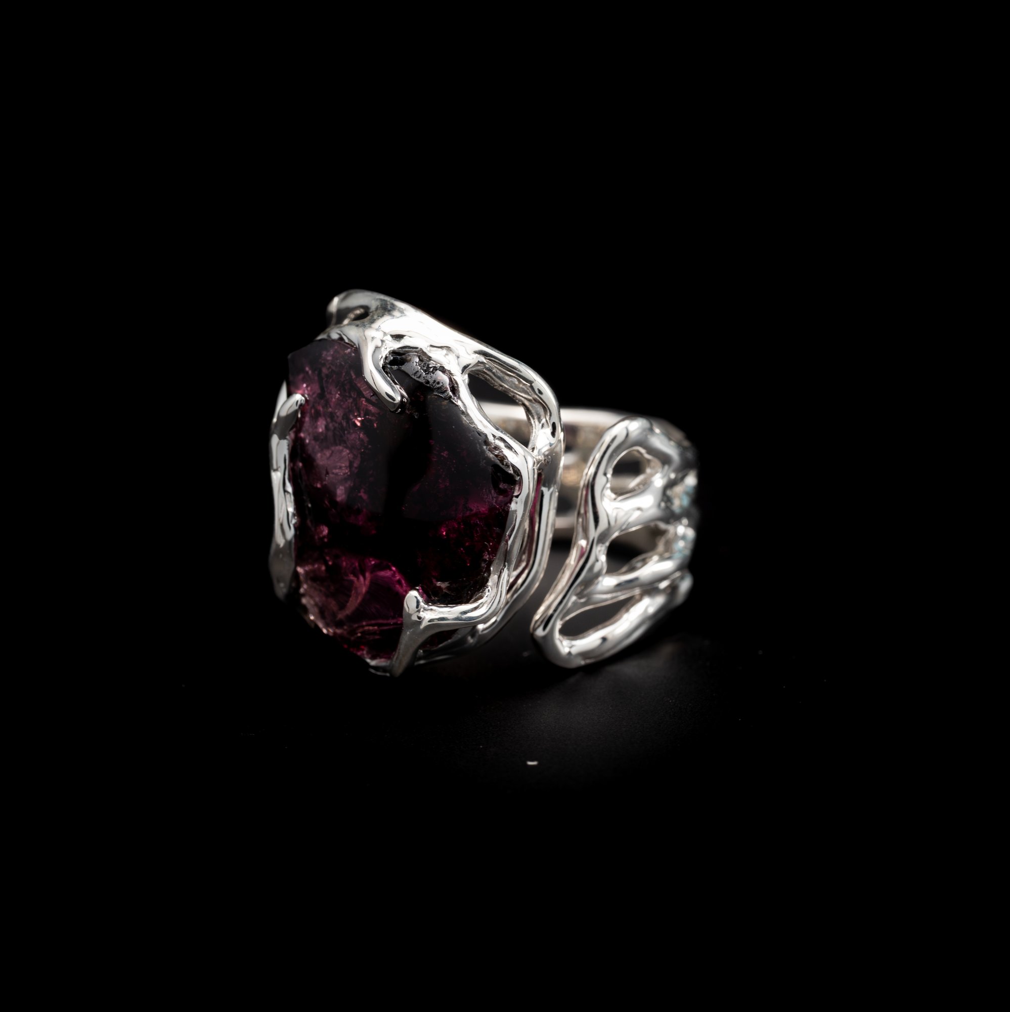 Каблучка з фіолетовим турмаліном - зображення 4