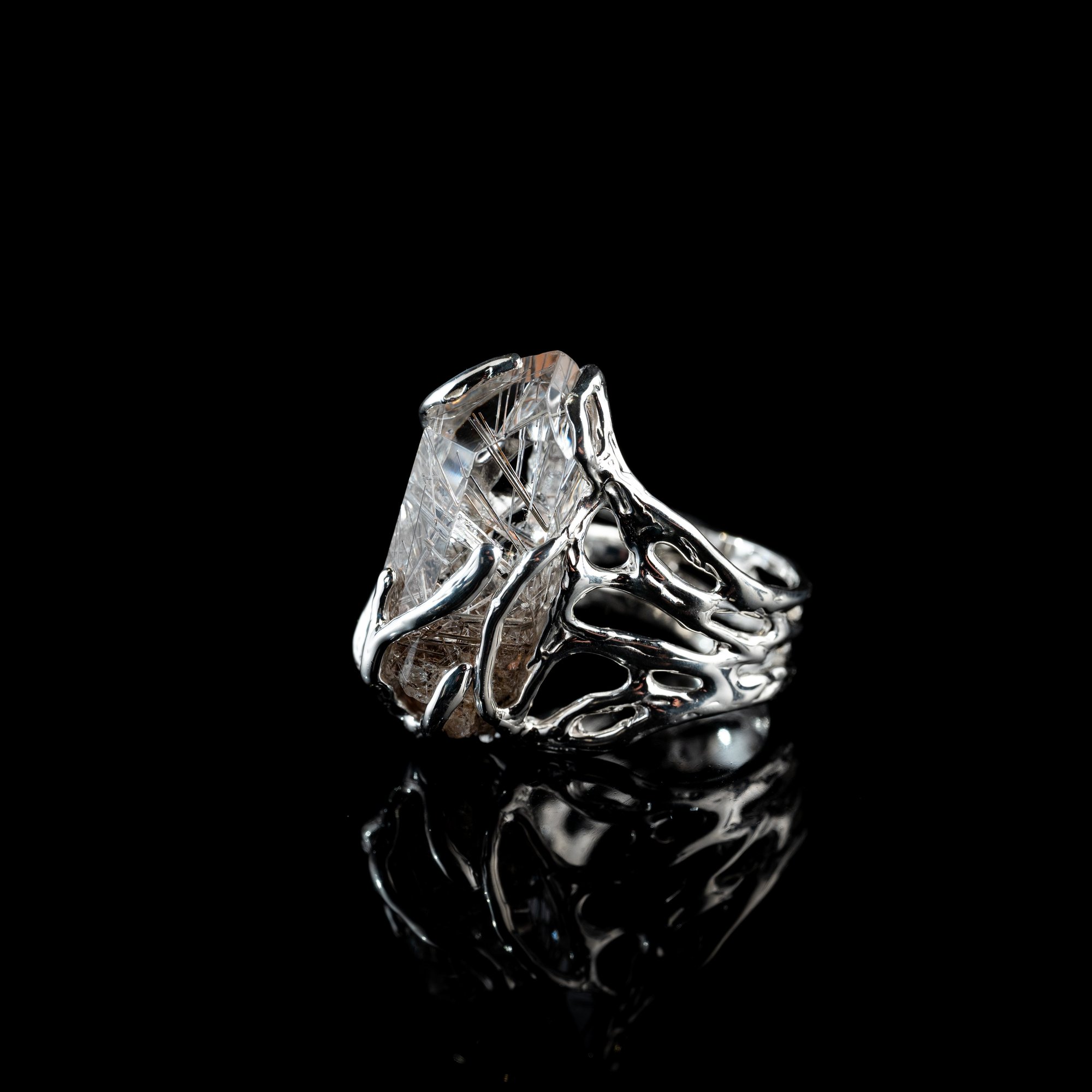 Каблучка з рутилованим кварцом - зображення 2