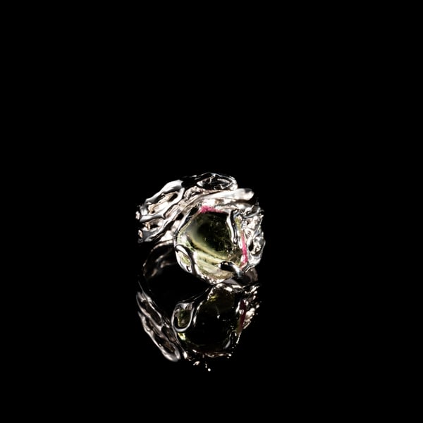 Каблучка з кавуновим турмаліном