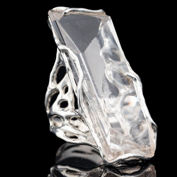 Каблучка з рутиловим кварцом