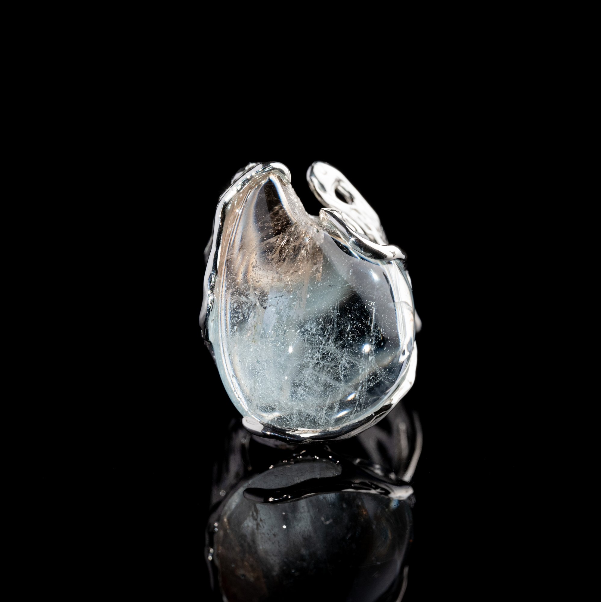 Каблучка з поліхромним топазом