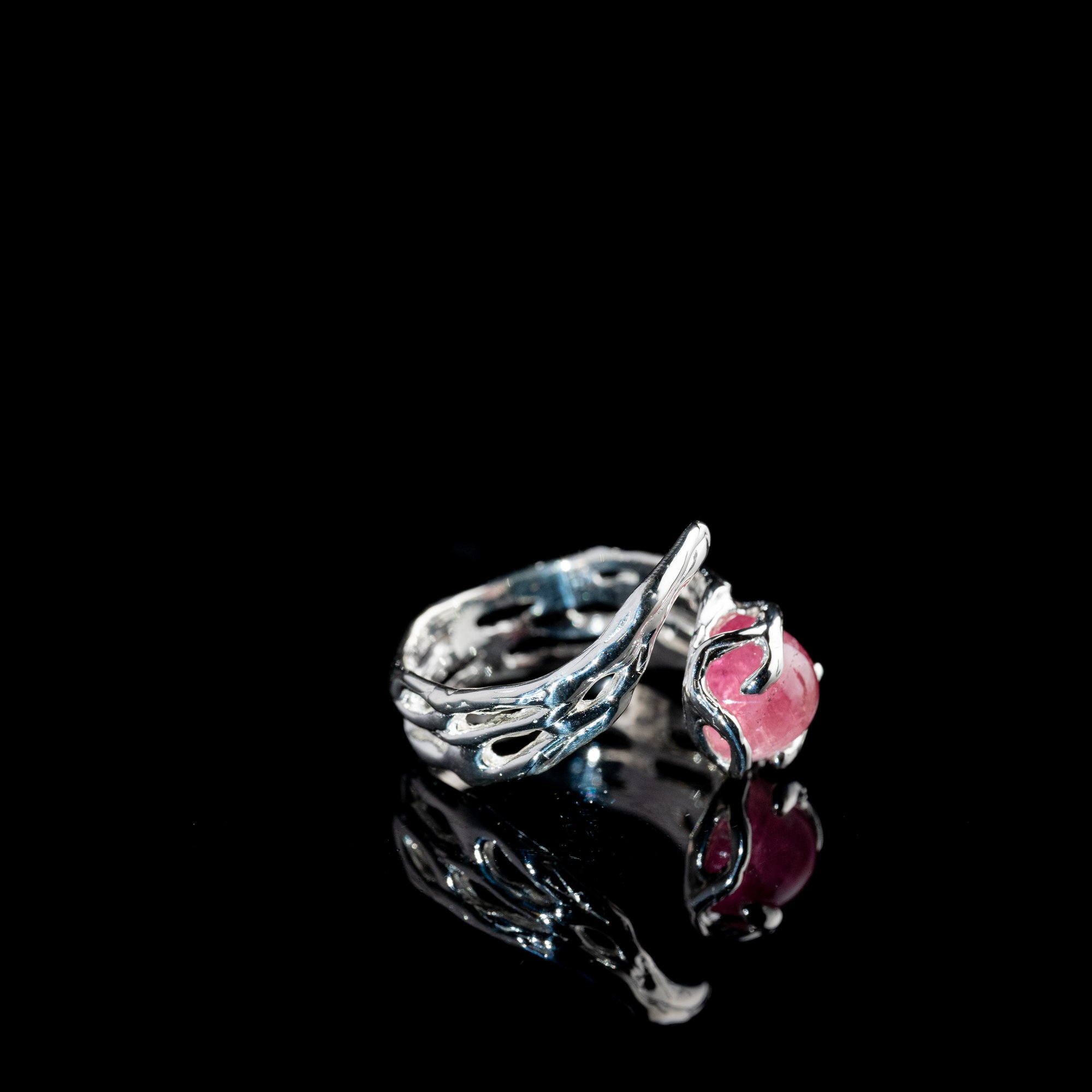 Каблучка з рожевим турмаліном - зображення 3