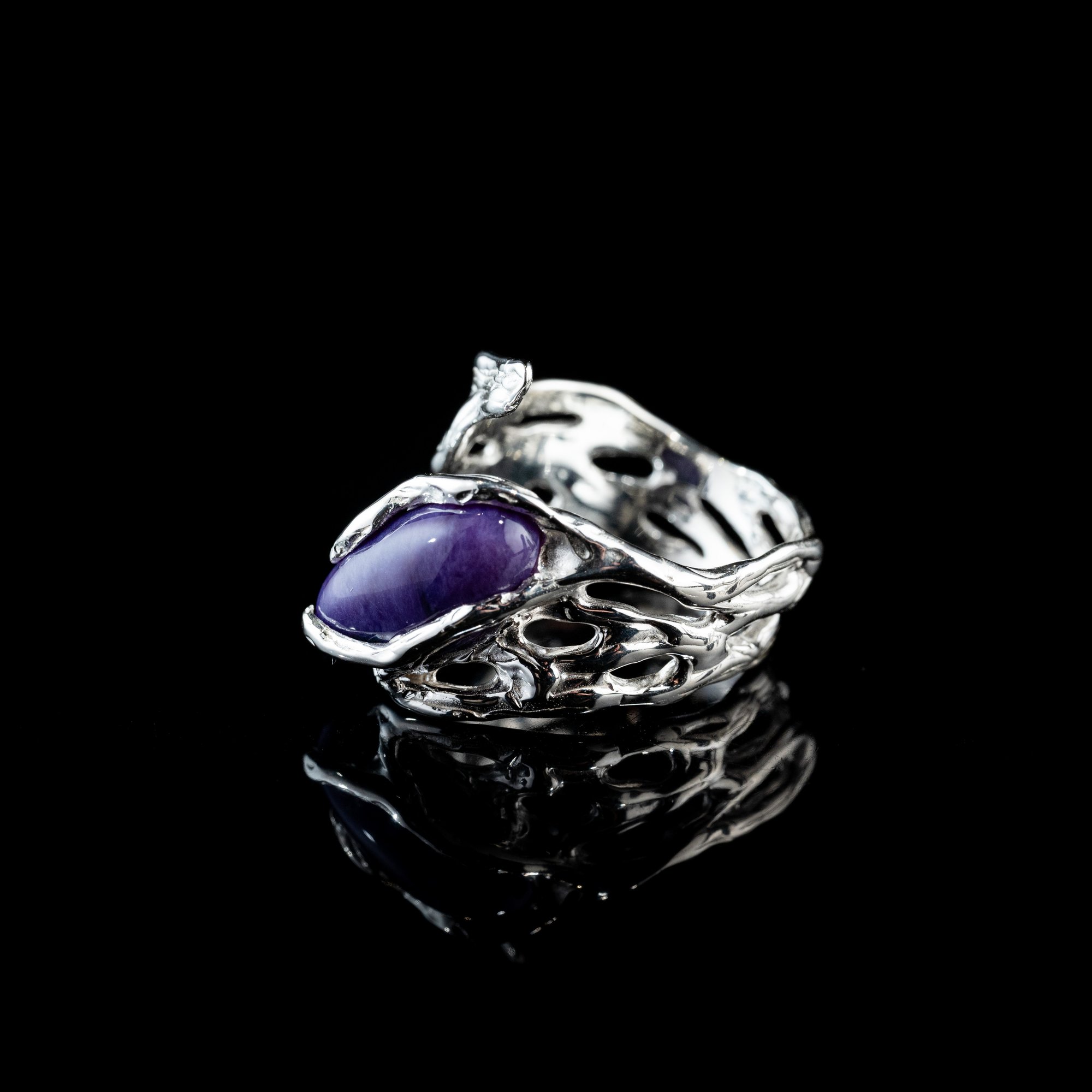 Каблучка з чароїтом - зображення 2