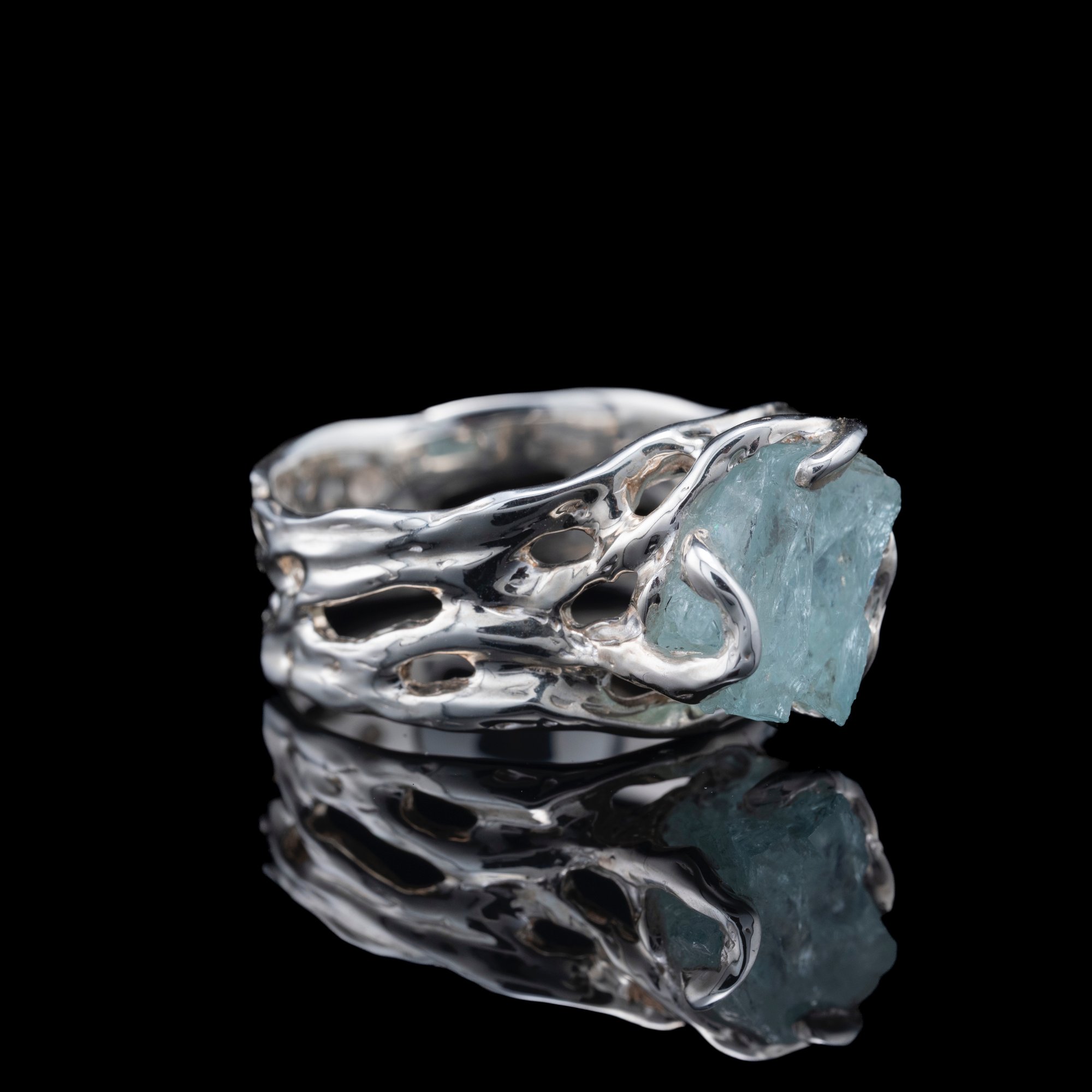 Каблучка з аквамарином - зображення 3