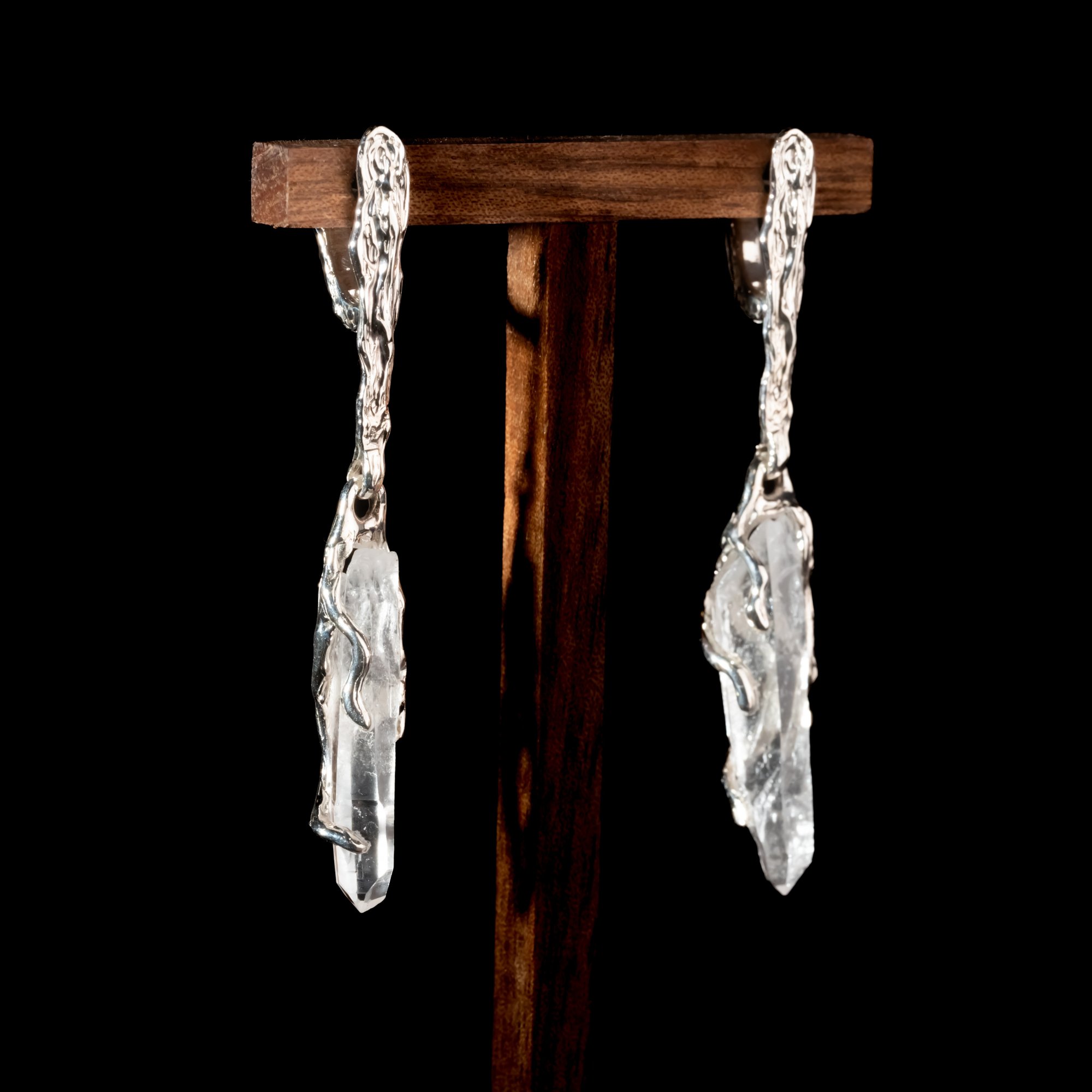 Сережки з гірським кришталем - зображення 2