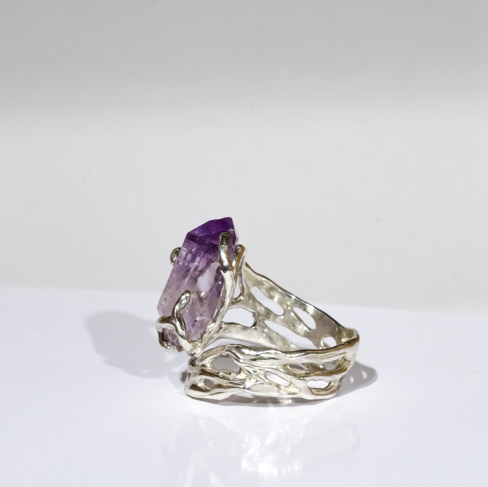 Каблучка з аметистом - зображення 3