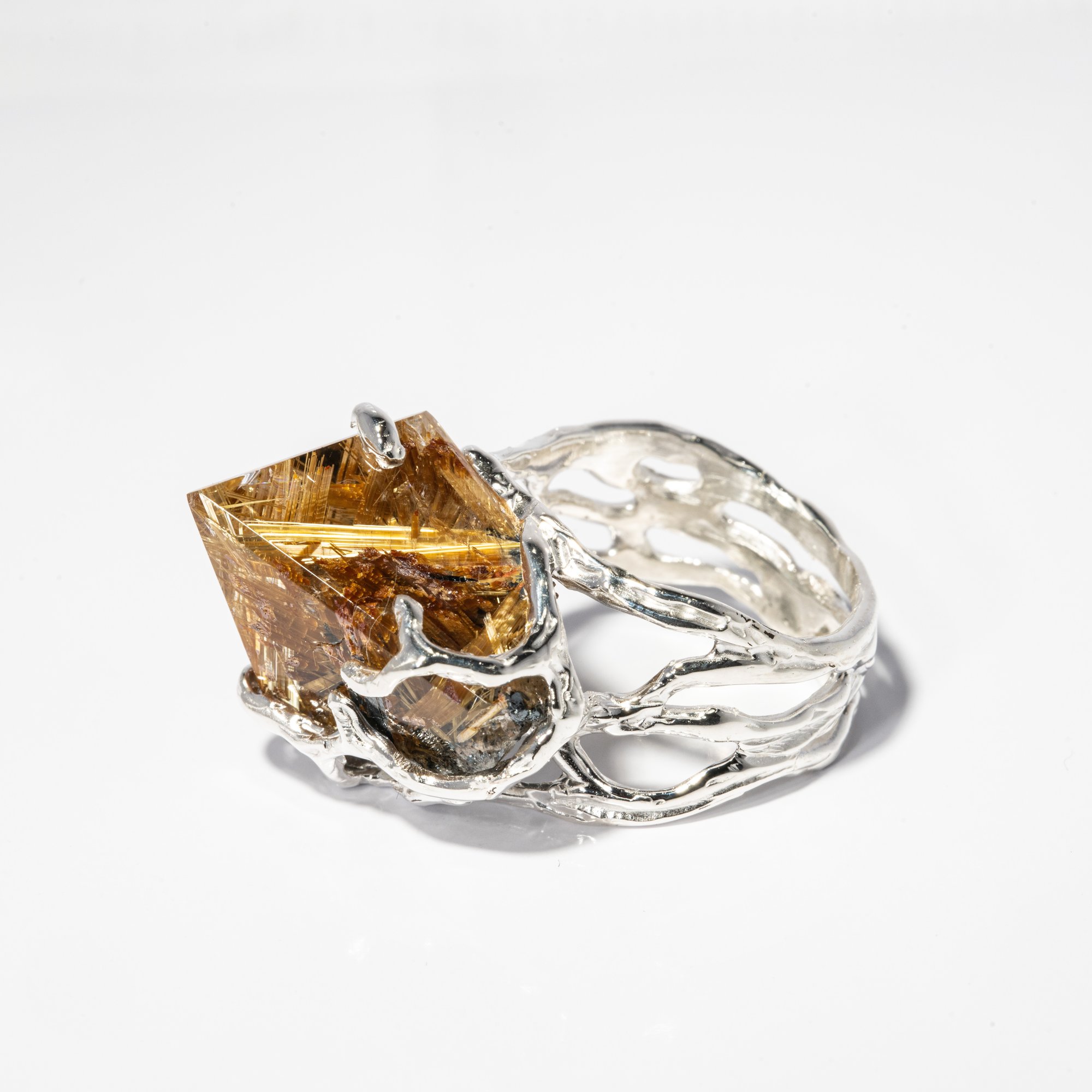 Каблучка з рутилованим кварцом - зображення 2