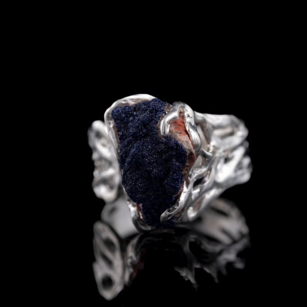 Каблучка з азуритом