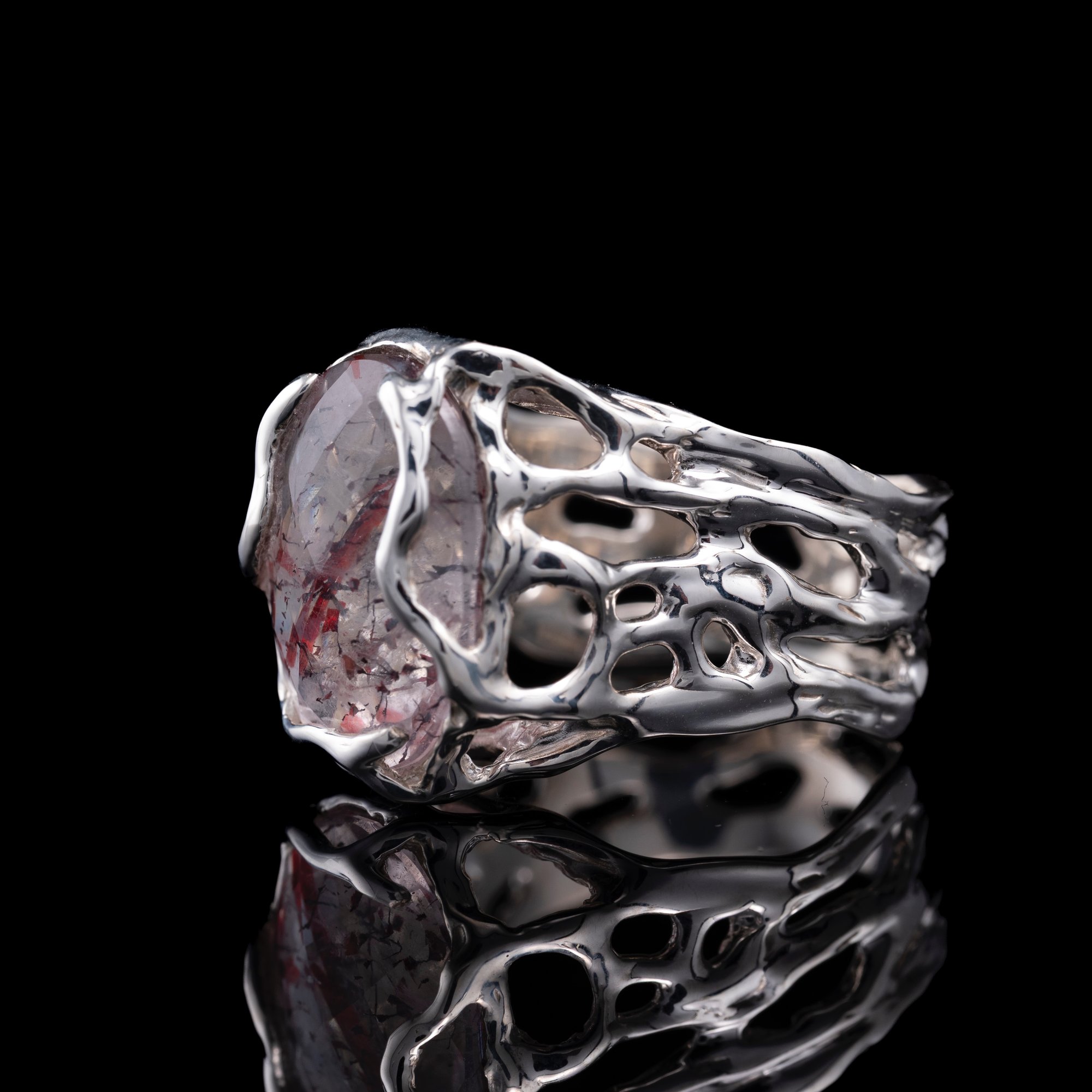 Каблучка з кварцом з включенням гематиту - зображення 2