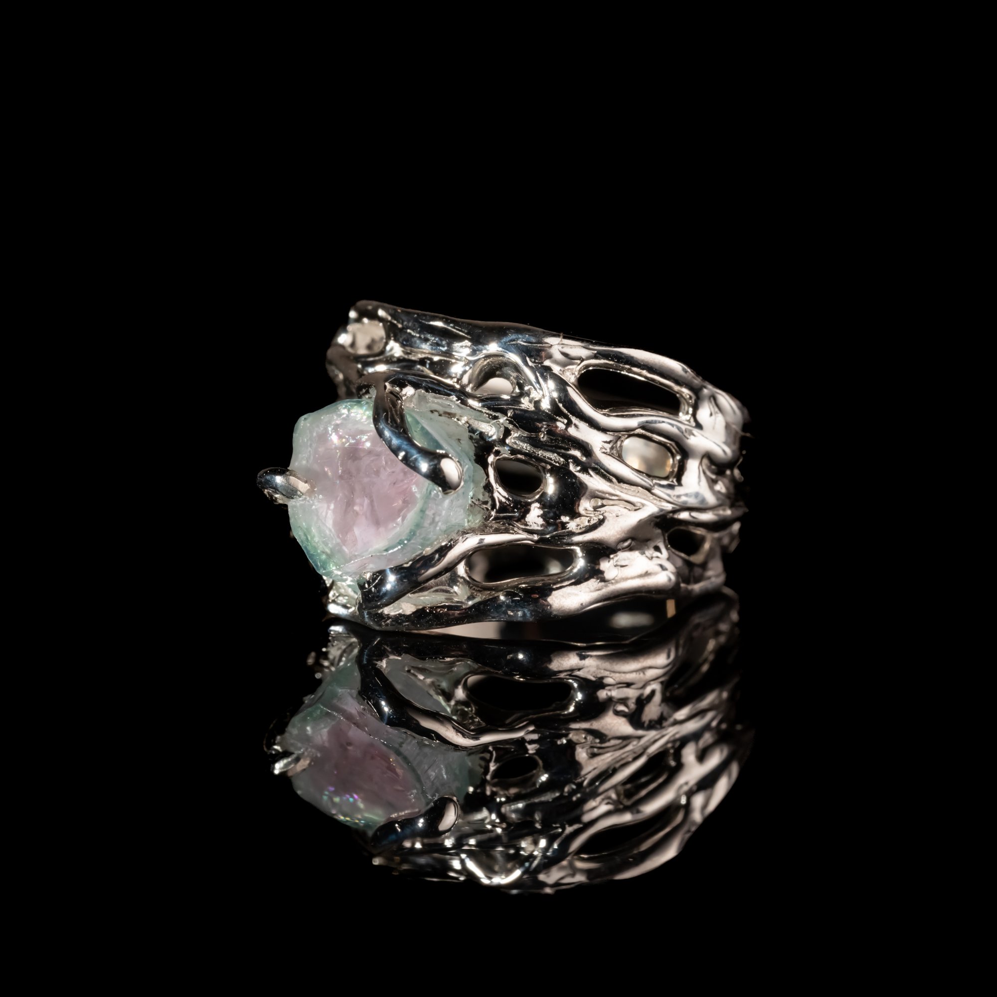 Каблучка з кавуновим турмаліном - зображення 3