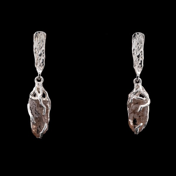 Earrings with Topazes