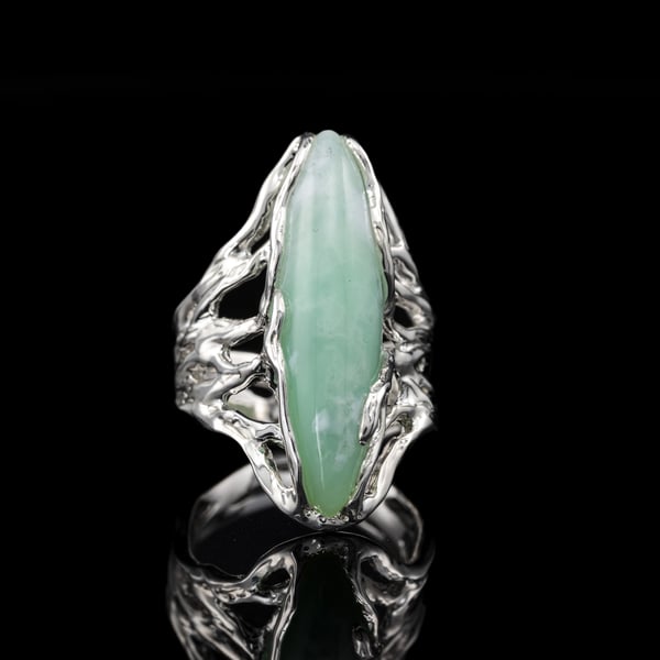 Каблучка з хризопразом