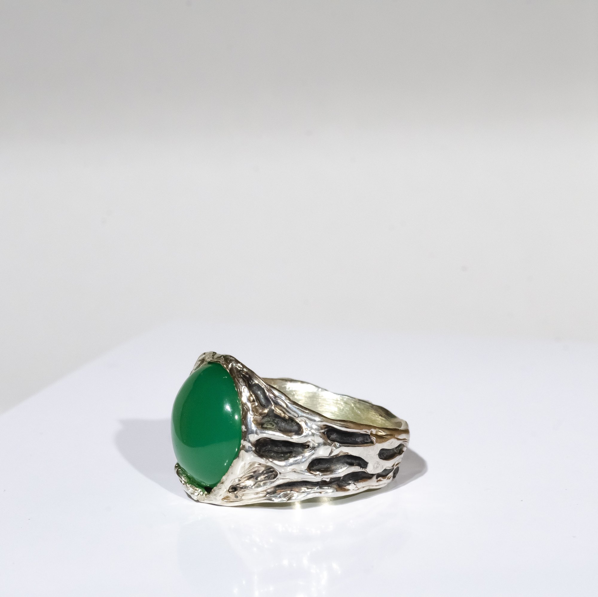 Каблучка з хризопразом - зображення 3